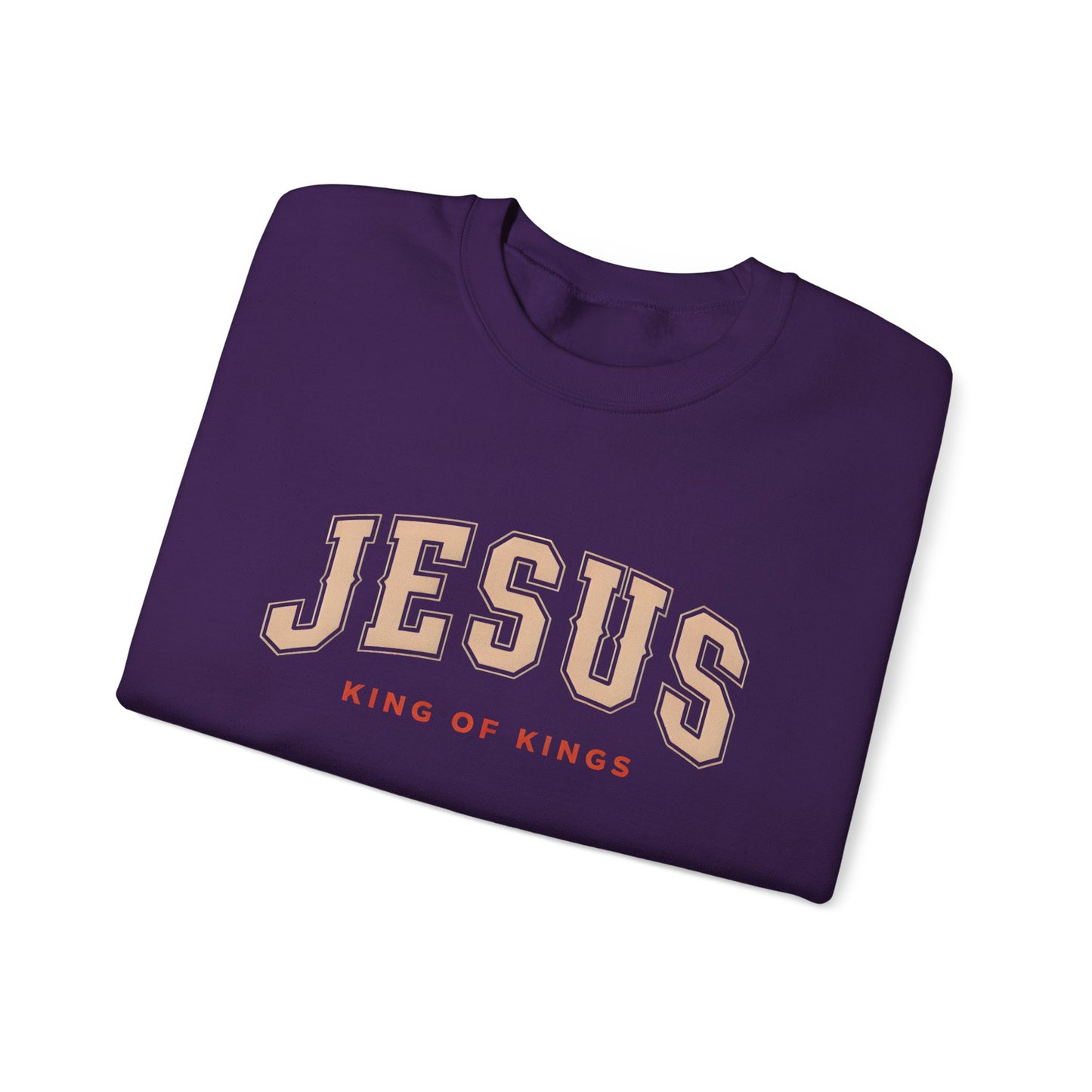 Jesus Crewneck Sweatshirt, Religious Apparel, Christian Gift, Cozy Unisex Sweatshirt, Faith-Based Wardrobe, King of Kings Fashion