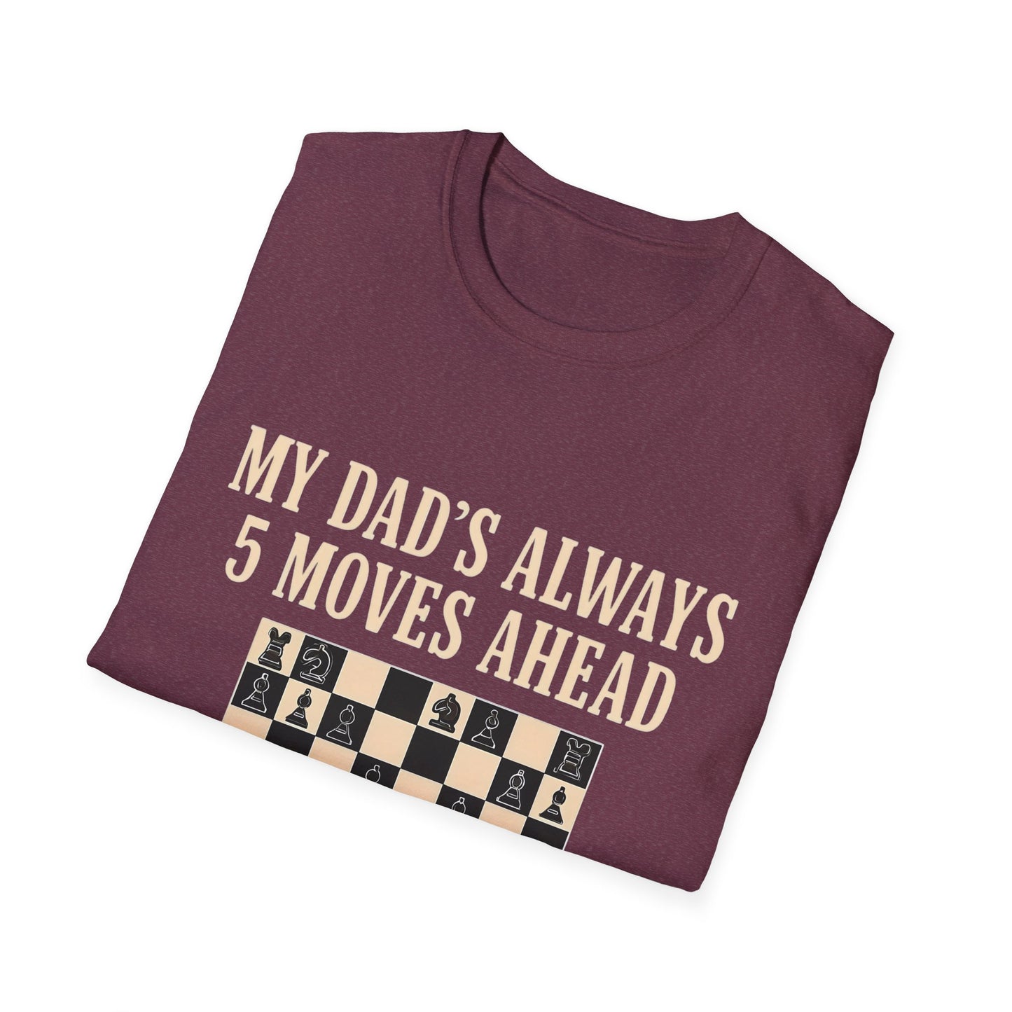 Dad's Chess Move T-Shirt, Unisex Softstyle Tee, Gift for Dad, Father's Day Shirt, Family Fun Apparel, Chess Lover Gift