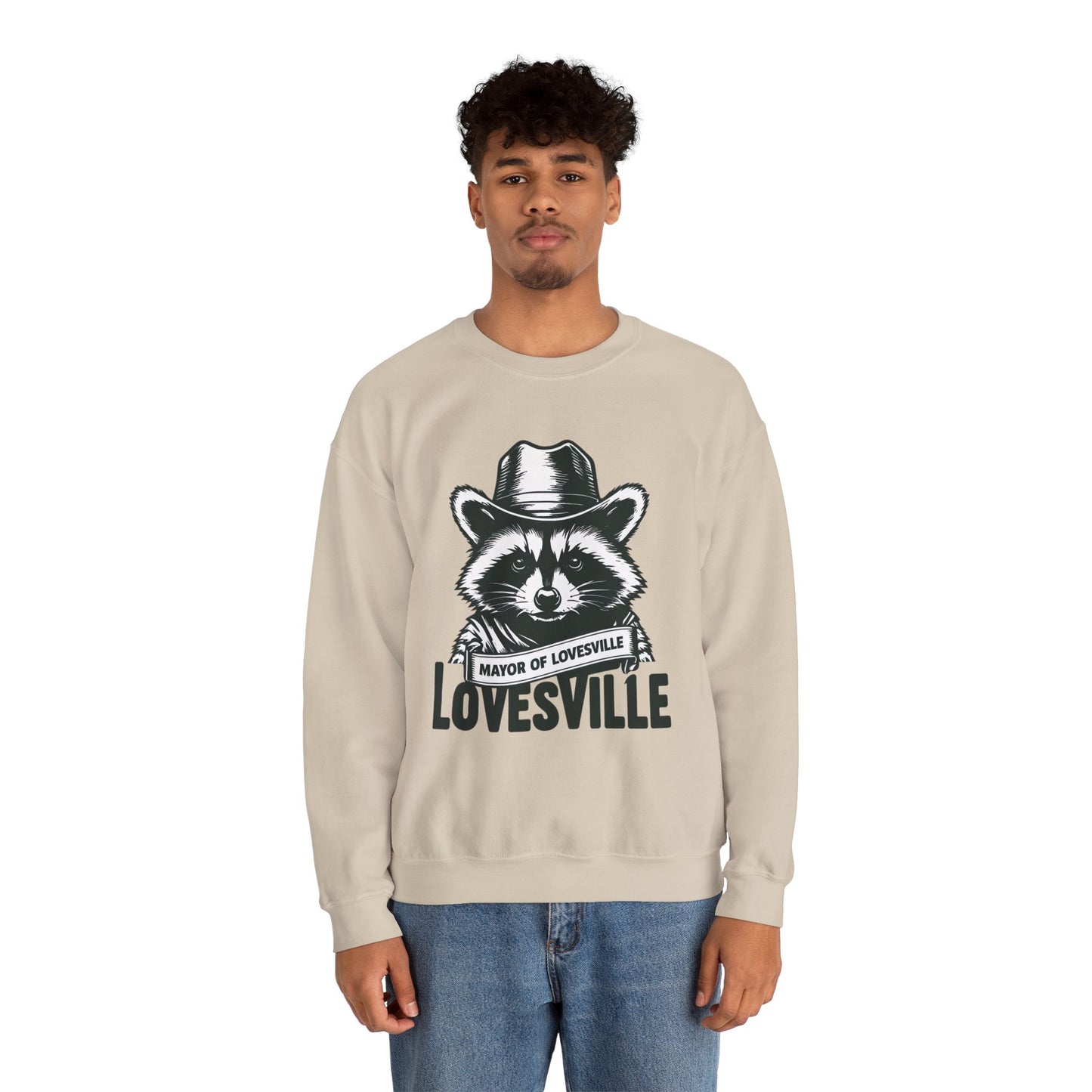 Comfy Mayor of Lovesville Sweatshirt, Casual Unisex Crewneck, Perfect Gift for Animal Lovers, Cozy Style for Holidays, Urban Fashion