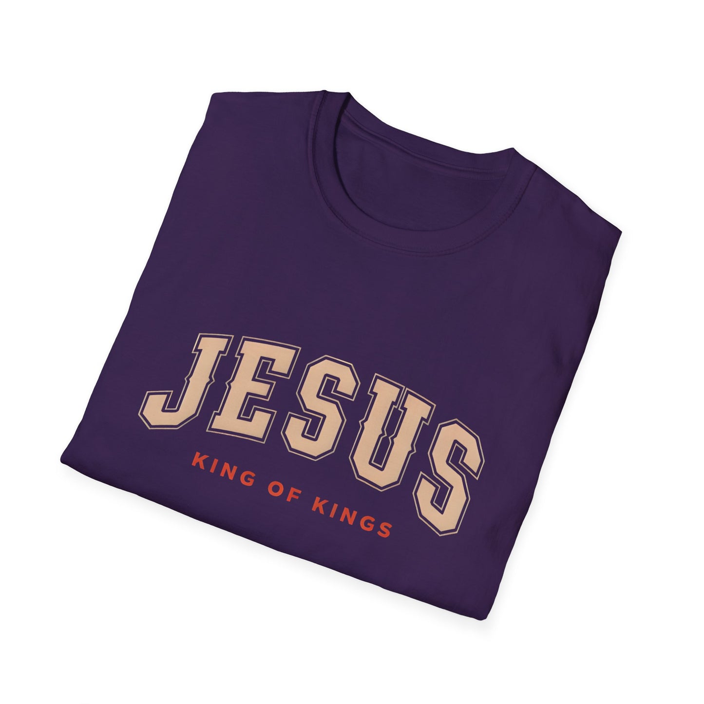 Faith-Inspired Unisex Softstyle T-Shirt - Jesus King of Kings, Christian Apparel, Gift for Believers, Biblical T-Shirt, Religious Fashion