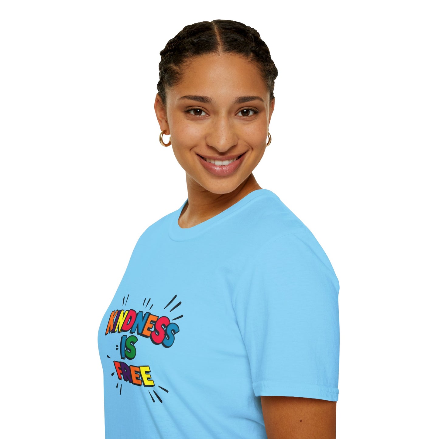 Kindness Is Free Unisex Softstyle T-Shirt | Inspirational Graphic Tee for Everyday Wear, Gifts, and Casual Outfits | Positive Vibes Apparel