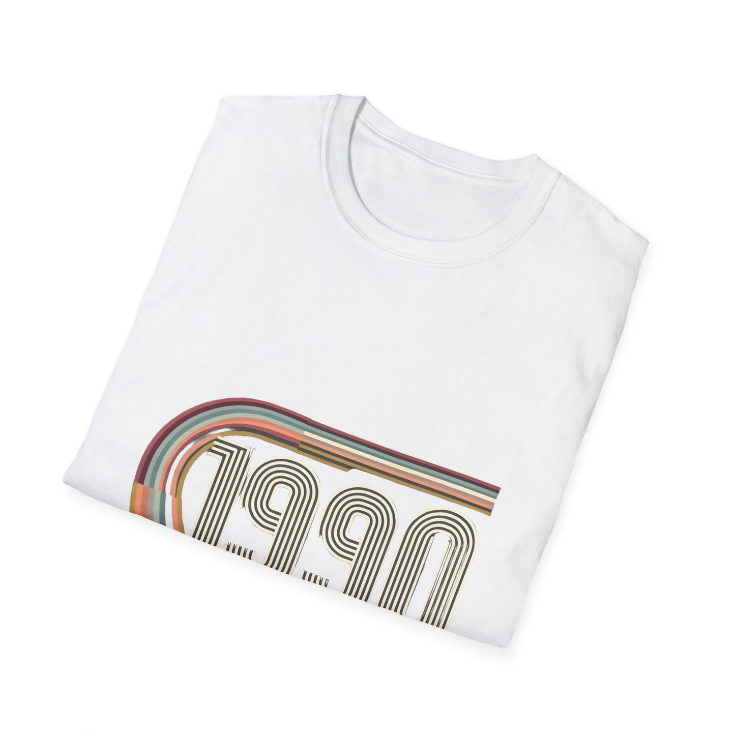 Retro 1990 Unisex Softstyle T-Shirt | Vintage Style Tee, 90s Nostalgia Shirt, Gift for 90s Kids, Casual Wear, Birthday Present