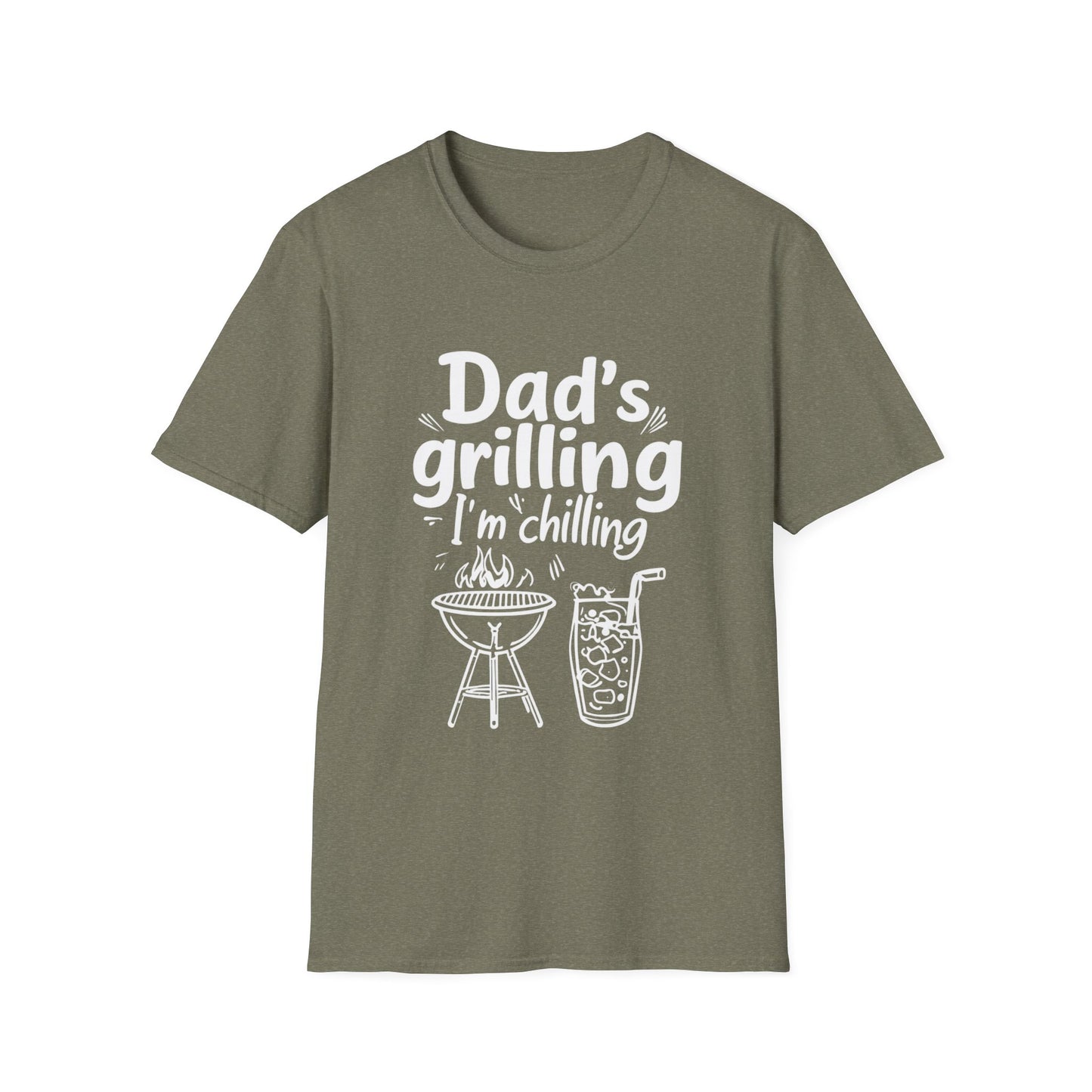 Dad’s Grilling, I’m Chilling Unisex T-Shirt, Gift for BBQ Lovers, Funny Summer Tee, Father's Day, Family Gatherings, Casual Wear