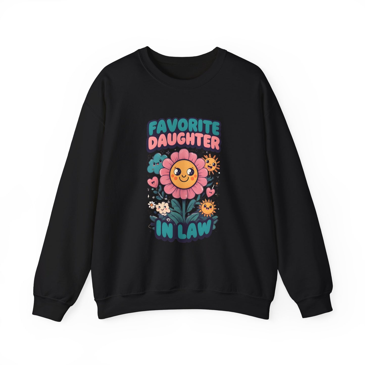 Favorite Daughter in Law Sweatshirt, Gift for Daughter in Law, Floral Crewneck, Cozy Sweatshirt, Birthday Gift, Mother’s Day Gift