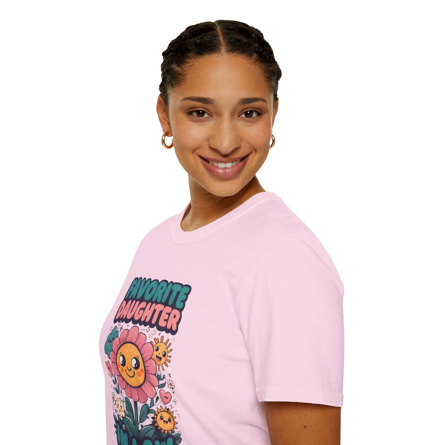 Favorite Daughter in Law Flower T-Shirt, Unisex Graphic Tee, Mother's Day Gift, Family Reunion Shirt, Cute Casual Wear, Spring Fashion