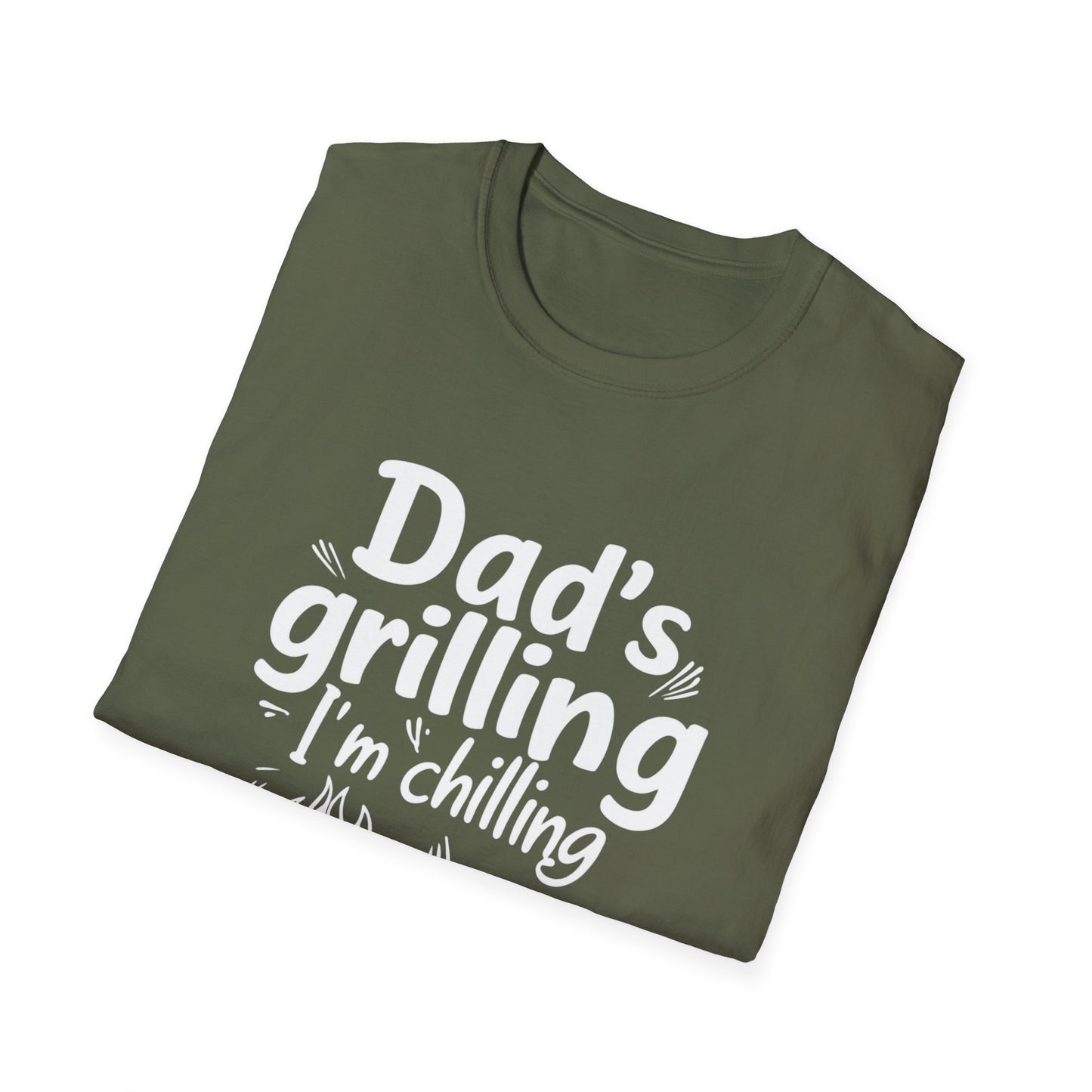 Dad’s Grilling, I’m Chilling Unisex T-Shirt, Gift for BBQ Lovers, Funny Summer Tee, Father's Day, Family Gatherings, Casual Wear