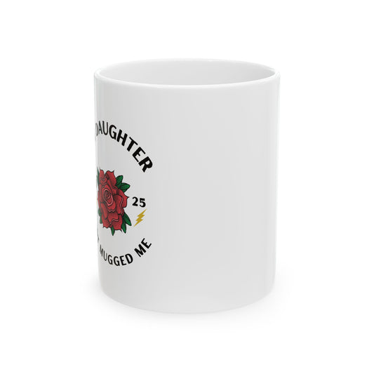 Sentimental Daughter Ceramic Mug - Personalized Gift for Birthdays, Coffee Lovers, Mother's Day, Floral Decor, Customizable
