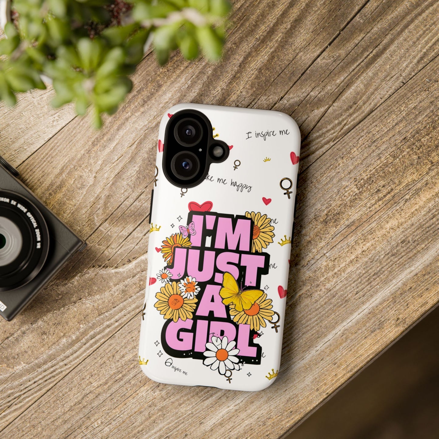 “I'm Just a Girl” Floral iPhone Tough Case – Bold, Beautiful & Protective