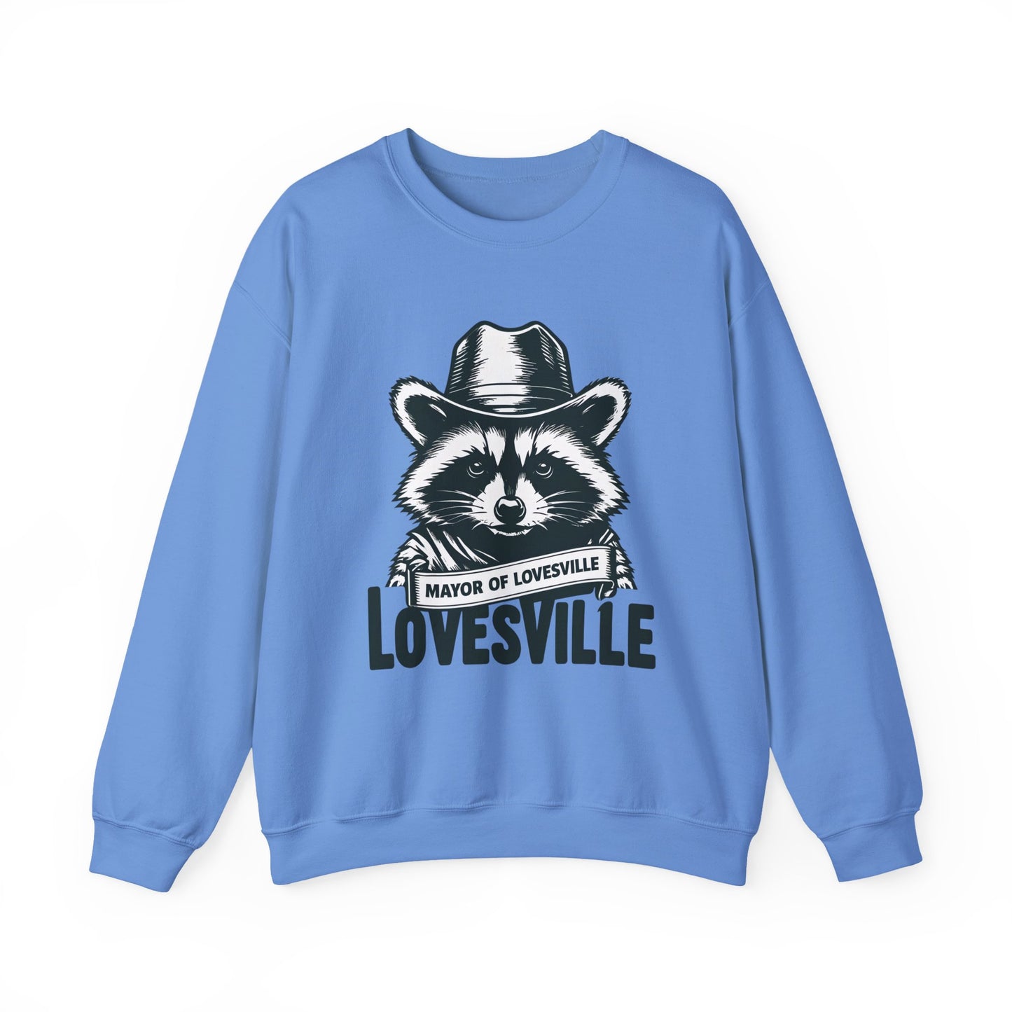 Comfy Mayor of Lovesville Sweatshirt, Casual Unisex Crewneck, Perfect Gift for Animal Lovers, Cozy Style for Holidays, Urban Fashion