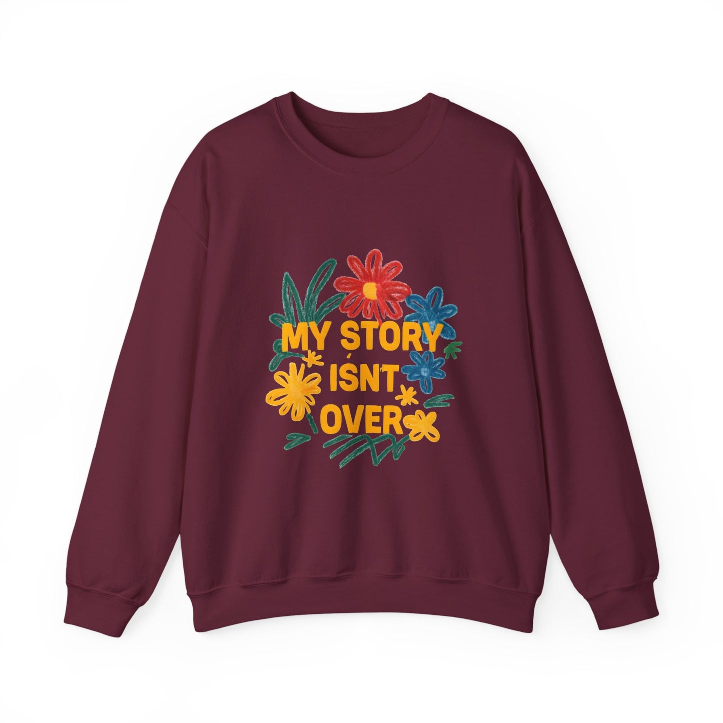 Floral Motivational Crewneck Sweatshirt, Cozy Unisex Sweatshirt, Inspirational Gift, Spring Fashion, Self-Care Apparel