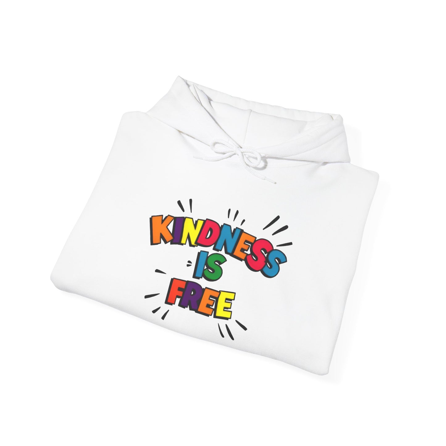 Kindness is Free Hoodie, Unisex Heavy Blend Sweatshirt, Gift for Friends, Inspirational Apparel, Cozy Everyday Wear