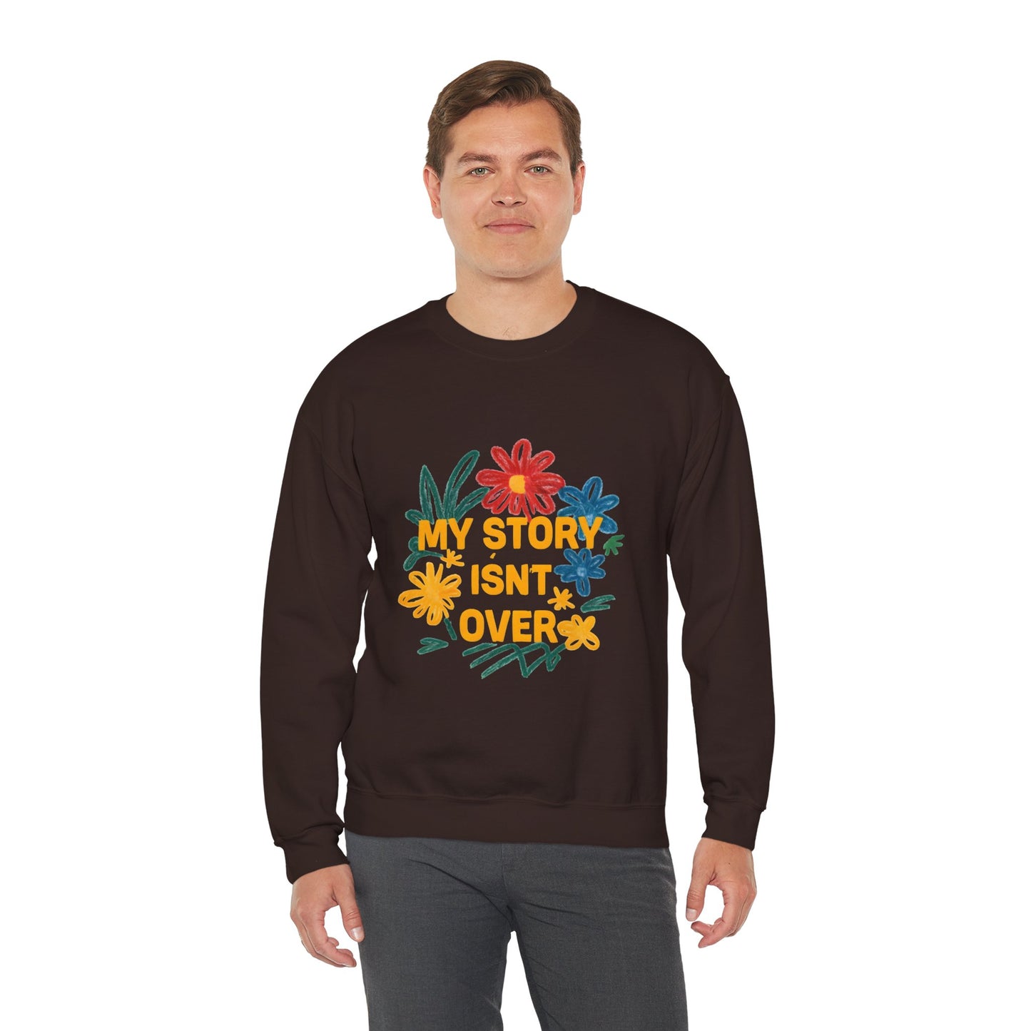 Floral Motivational Crewneck Sweatshirt, Cozy Unisex Sweatshirt, Inspirational Gift, Spring Fashion, Self-Care Apparel