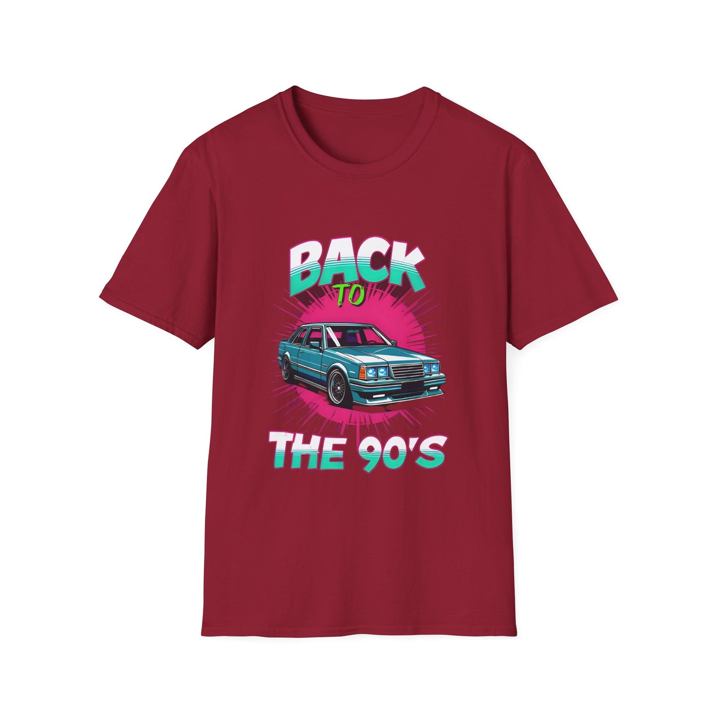 90s Retro Unisex Softstyle T-Shirt, Cool Vintage Car Tee, Nostalgic Graphic Shirt, Casual Gift for Car Lovers, Summer Fashion, Unisex Outfit