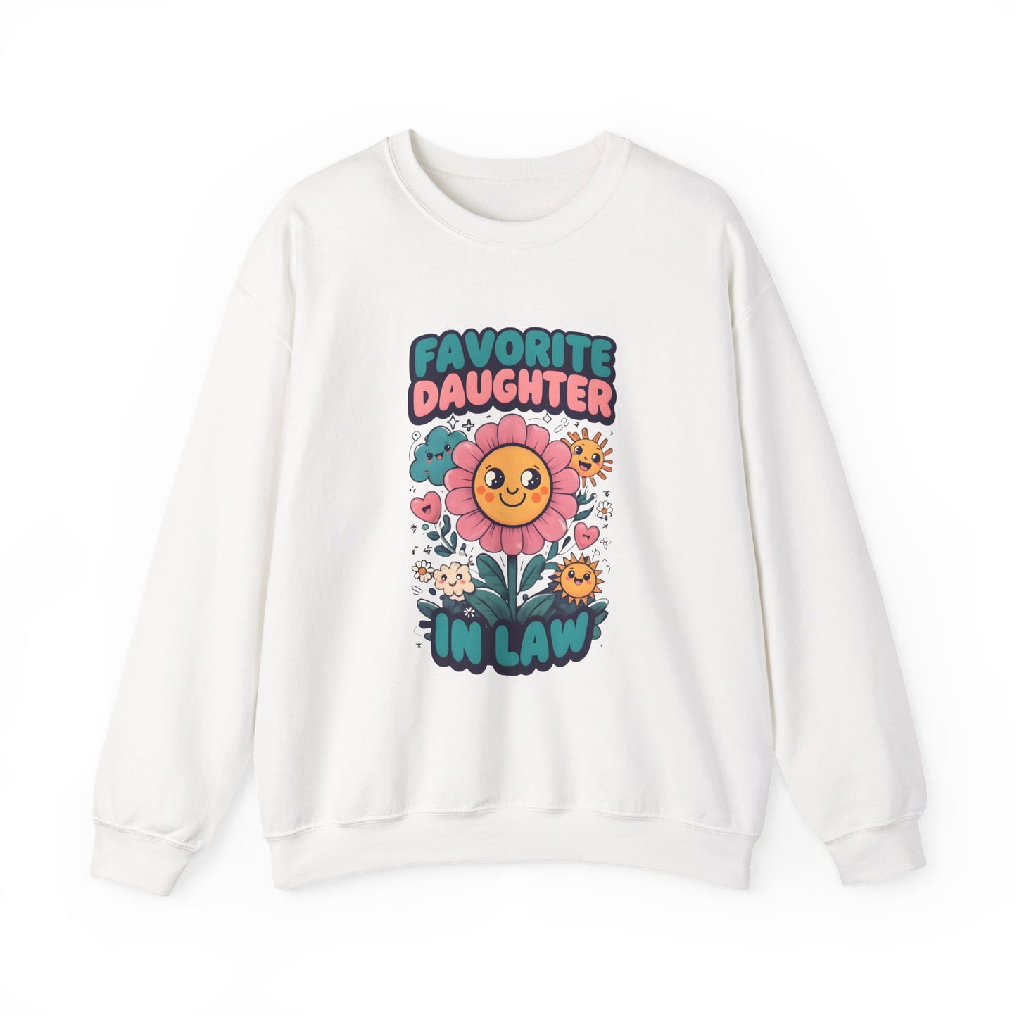 Favorite Daughter in Law Sweatshirt, Gift for Daughter in Law, Floral Crewneck, Cozy Sweatshirt, Birthday Gift, Mother’s Day Gift