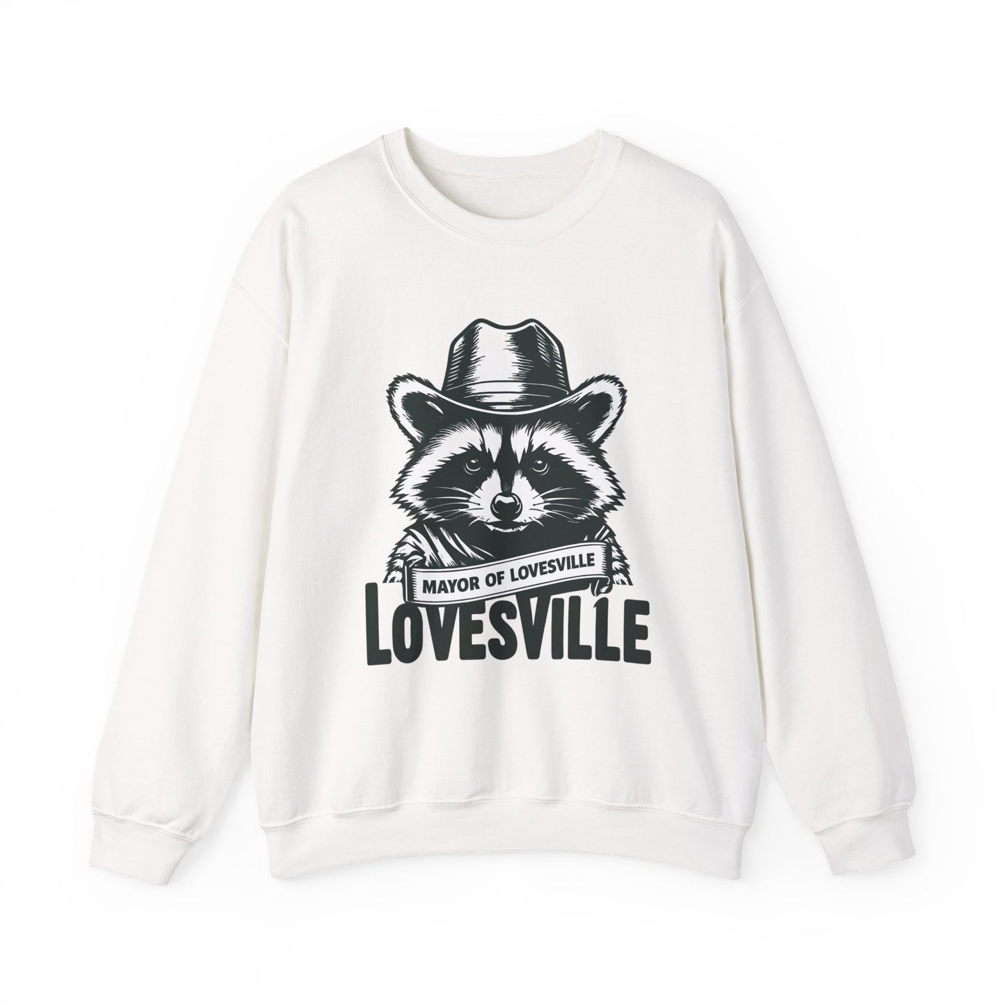 Comfy Mayor of Lovesville Sweatshirt, Casual Unisex Crewneck, Perfect Gift for Animal Lovers, Cozy Style for Holidays, Urban Fashion