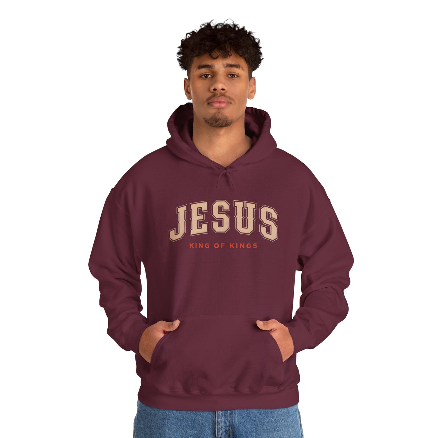 Faith-Inspired Unisex Hoodie - Jesus, King of Kings, Cozy Streetwear, Perfect Gift for Religious Occasions, Christian Apparel, [...]