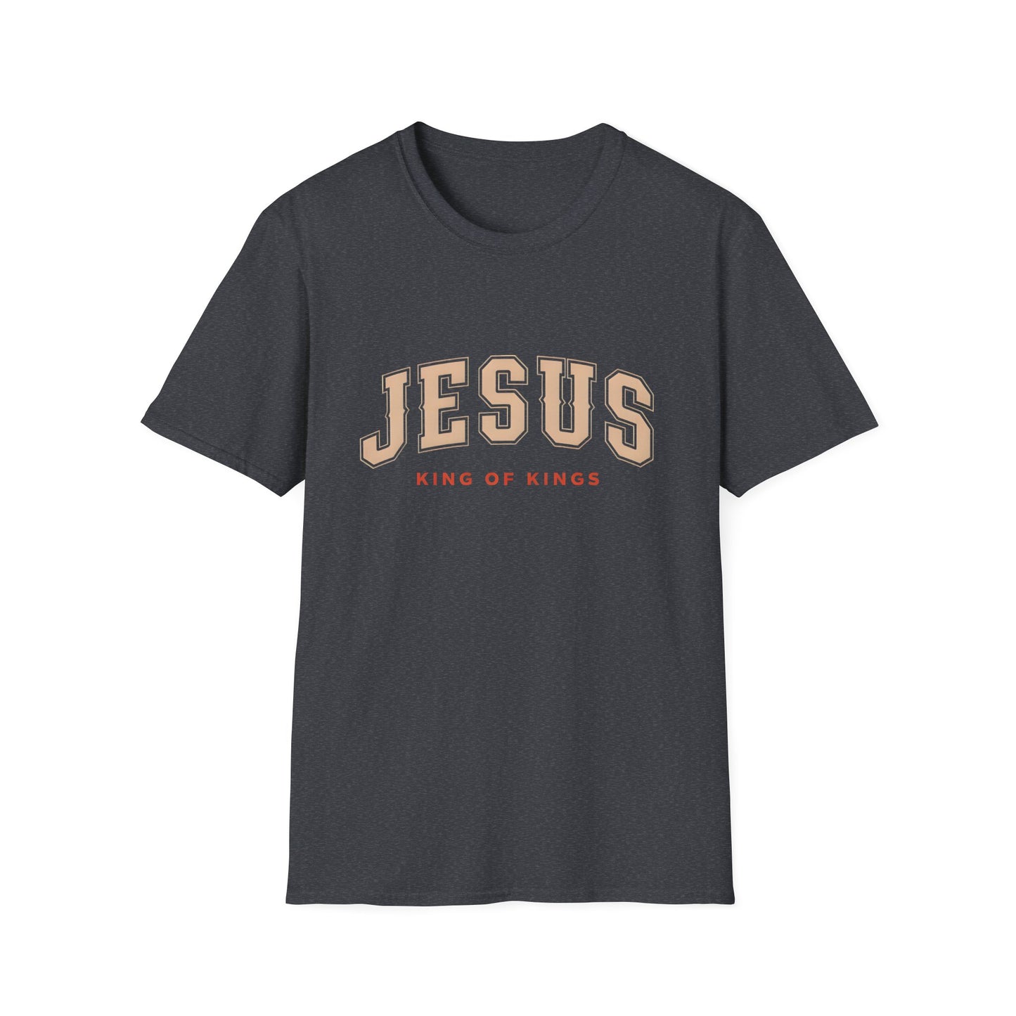 Faith-Inspired Unisex Softstyle T-Shirt - Jesus King of Kings, Christian Apparel, Gift for Believers, Biblical T-Shirt, Religious Fashion