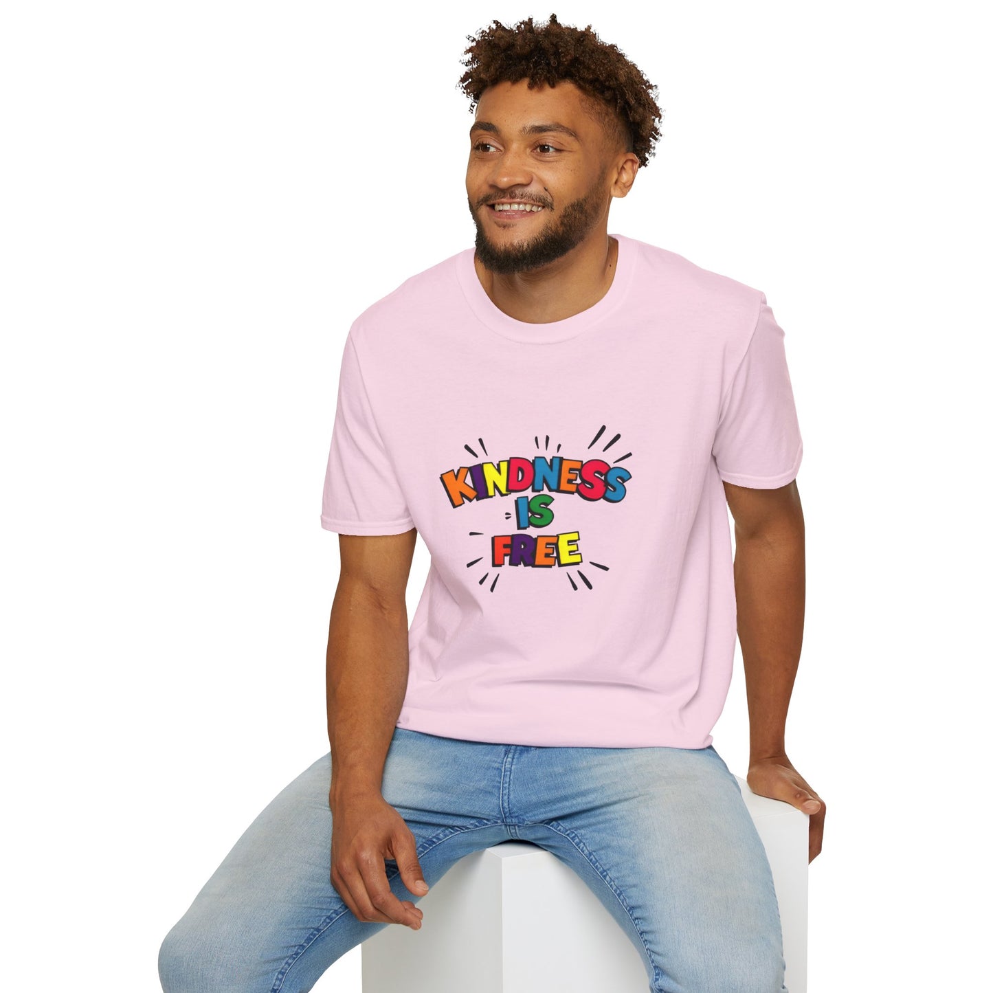 Kindness Is Free Unisex Softstyle T-Shirt | Inspirational Graphic Tee for Everyday Wear, Gifts, and Casual Outfits | Positive Vibes Apparel