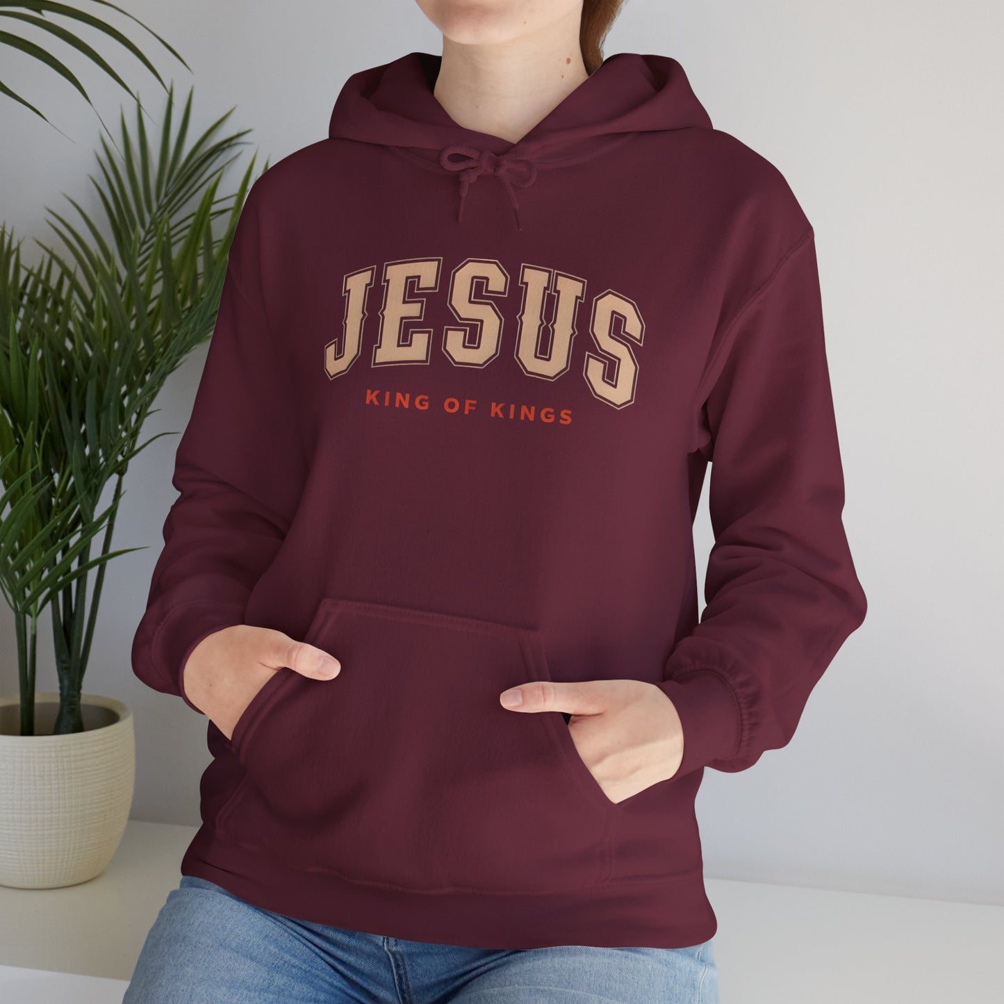 Faith-Inspired Unisex Hoodie - Jesus, King of Kings, Cozy Streetwear, Perfect Gift for Religious Occasions, Christian Apparel, [...]