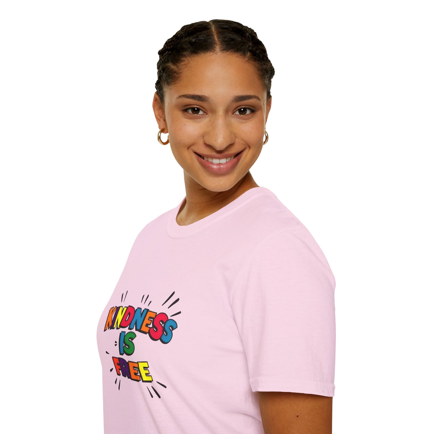 Kindness Is Free Unisex Softstyle T-Shirt | Inspirational Graphic Tee for Everyday Wear, Gifts, and Casual Outfits | Positive Vibes Apparel
