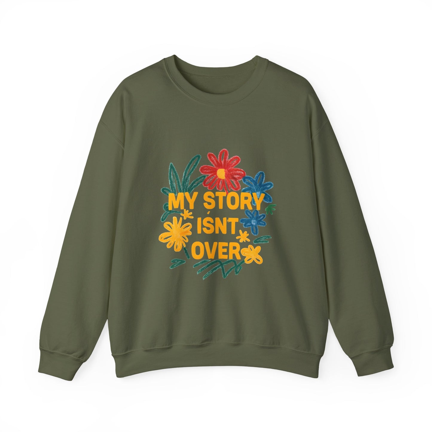 Floral Motivational Crewneck Sweatshirt, Cozy Unisex Sweatshirt, Inspirational Gift, Spring Fashion, Self-Care Apparel