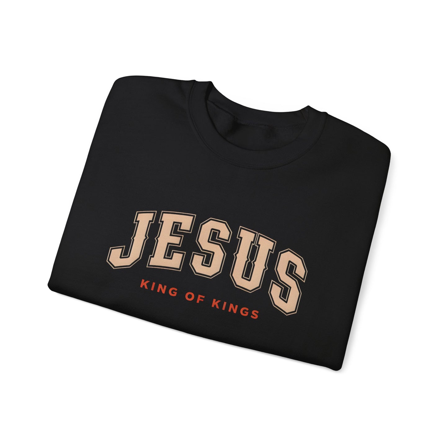 Jesus Crewneck Sweatshirt, Religious Apparel, Christian Gift, Cozy Unisex Sweatshirt, Faith-Based Wardrobe, King of Kings Fashion