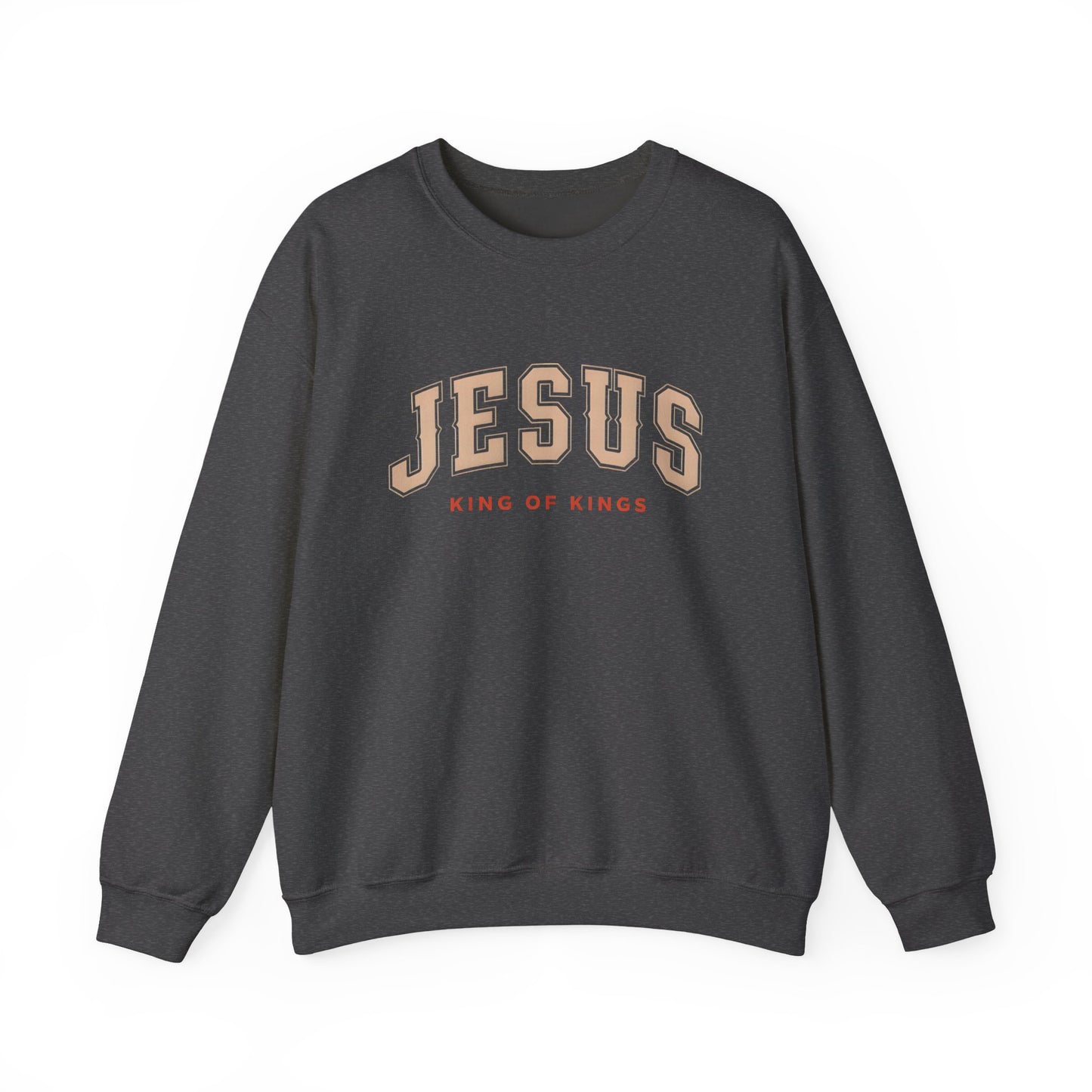 Jesus Crewneck Sweatshirt, Religious Apparel, Christian Gift, Cozy Unisex Sweatshirt, Faith-Based Wardrobe, King of Kings Fashion