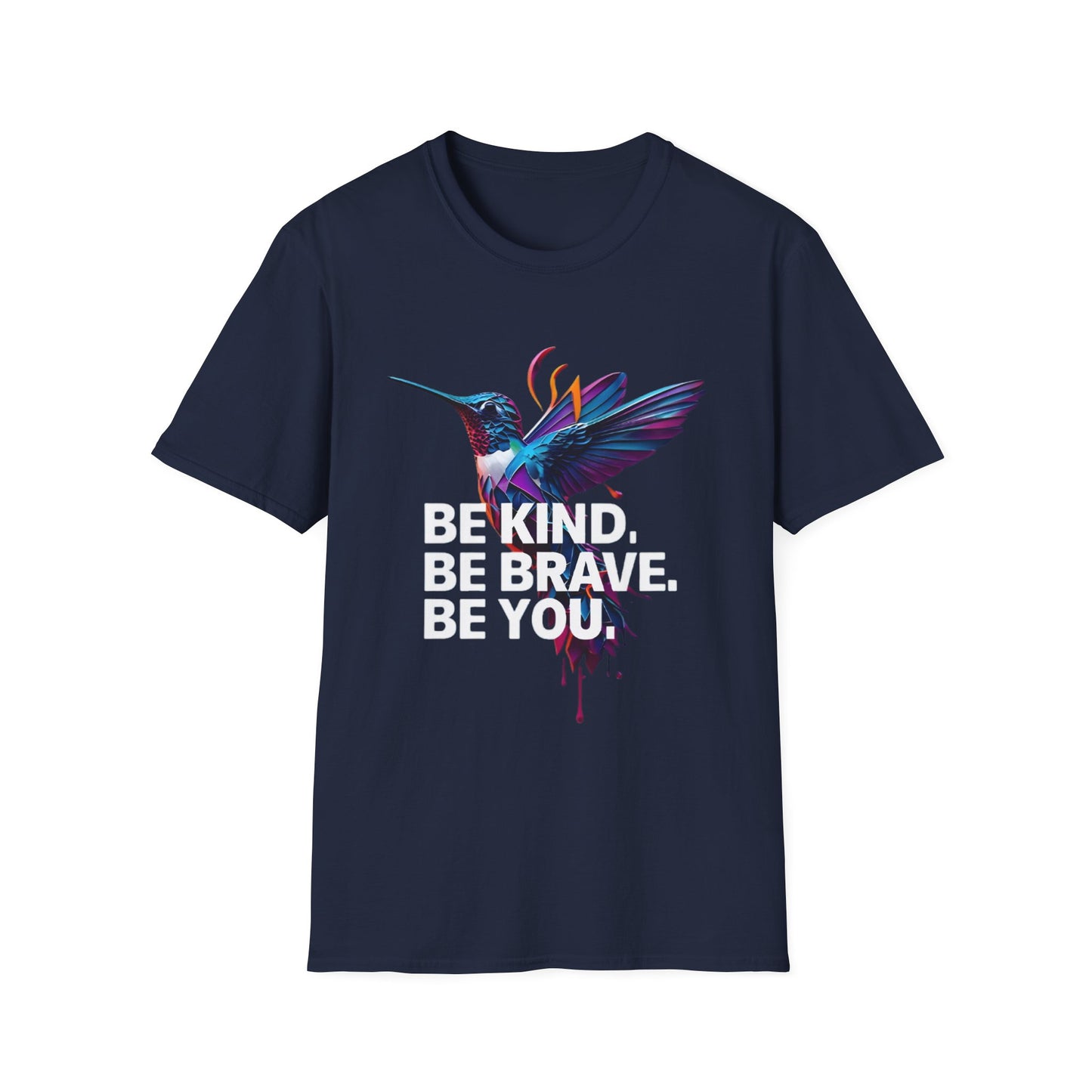 Vibrant Hummingbird T-Shirt, Unisex Softstyle Tee, Colorful Nature Apparel, Eco-Friendly Gift, Casual Wear, Art-Inspired Clothing