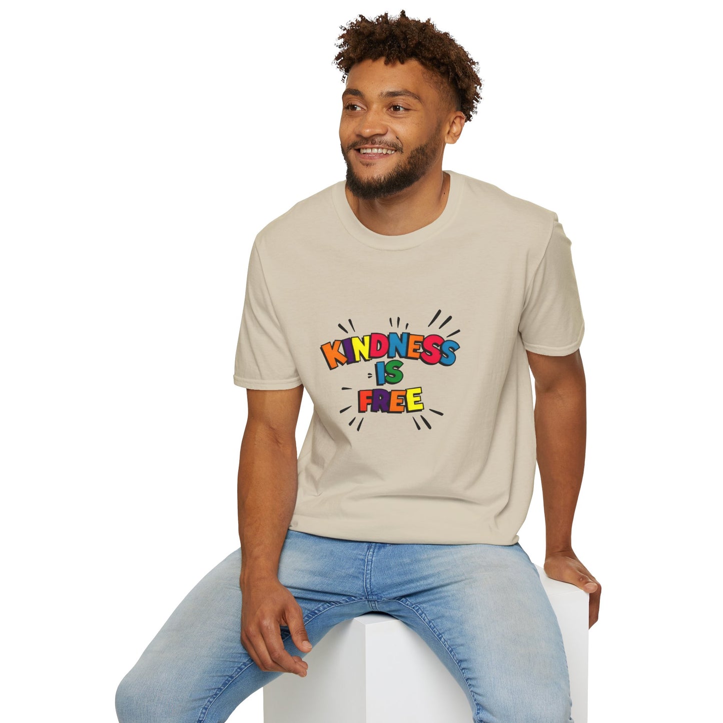 Kindness Is Free Unisex Softstyle T-Shirt | Inspirational Graphic Tee for Everyday Wear, Gifts, and Casual Outfits | Positive Vibes Apparel