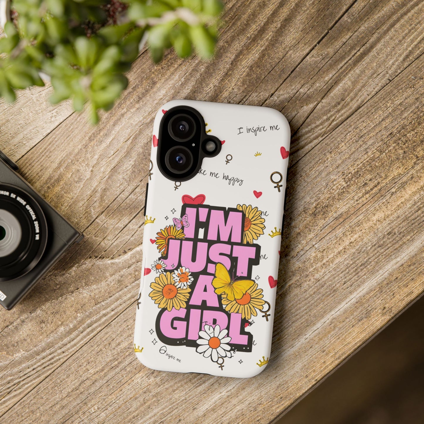 “I'm Just a Girl” Floral iPhone Tough Case – Bold, Beautiful & Protective