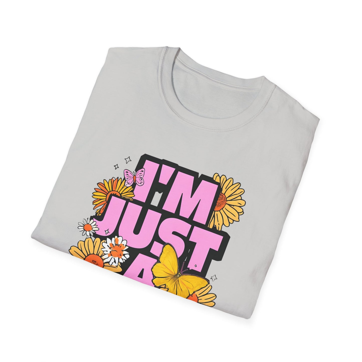 “I'm Just a Girl” Floral Unisex Softstyle T-Shirt – Expressive, Comfortable & Stylish