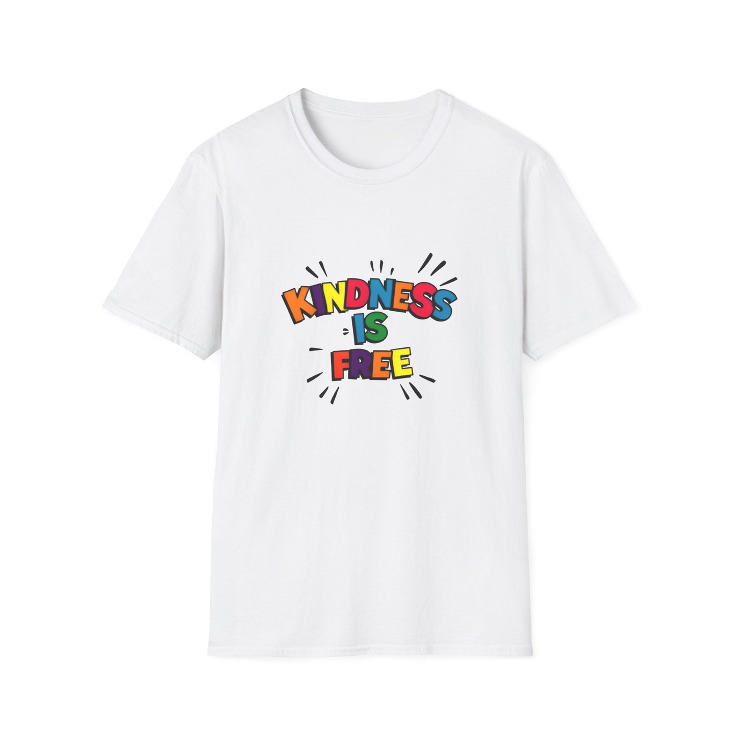 Kindness Is Free Unisex Softstyle T-Shirt | Inspirational Graphic Tee for Everyday Wear, Gifts, and Casual Outfits | Positive Vibes Apparel
