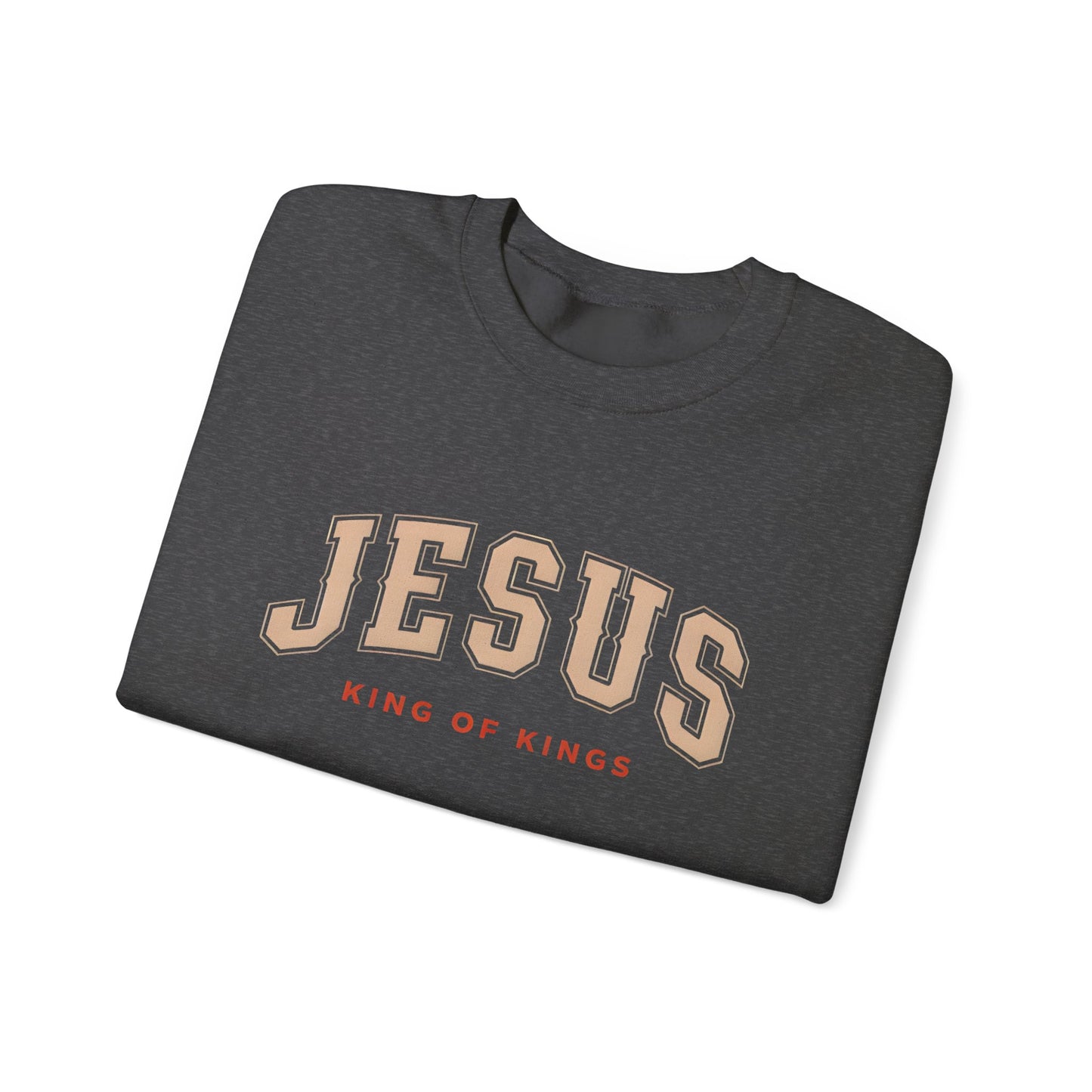 Jesus Crewneck Sweatshirt, Religious Apparel, Christian Gift, Cozy Unisex Sweatshirt, Faith-Based Wardrobe, King of Kings Fashion
