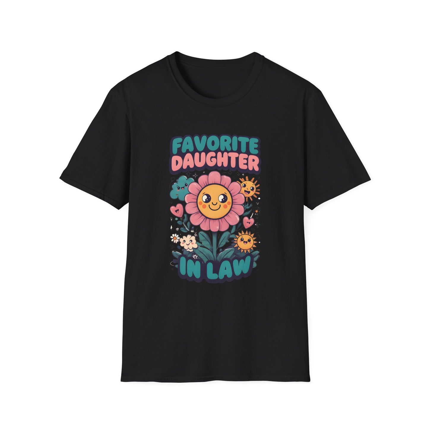 Favorite Daughter in Law Flower T-Shirt, Unisex Graphic Tee, Mother's Day Gift, Family Reunion Shirt, Cute Casual Wear, Spring Fashion