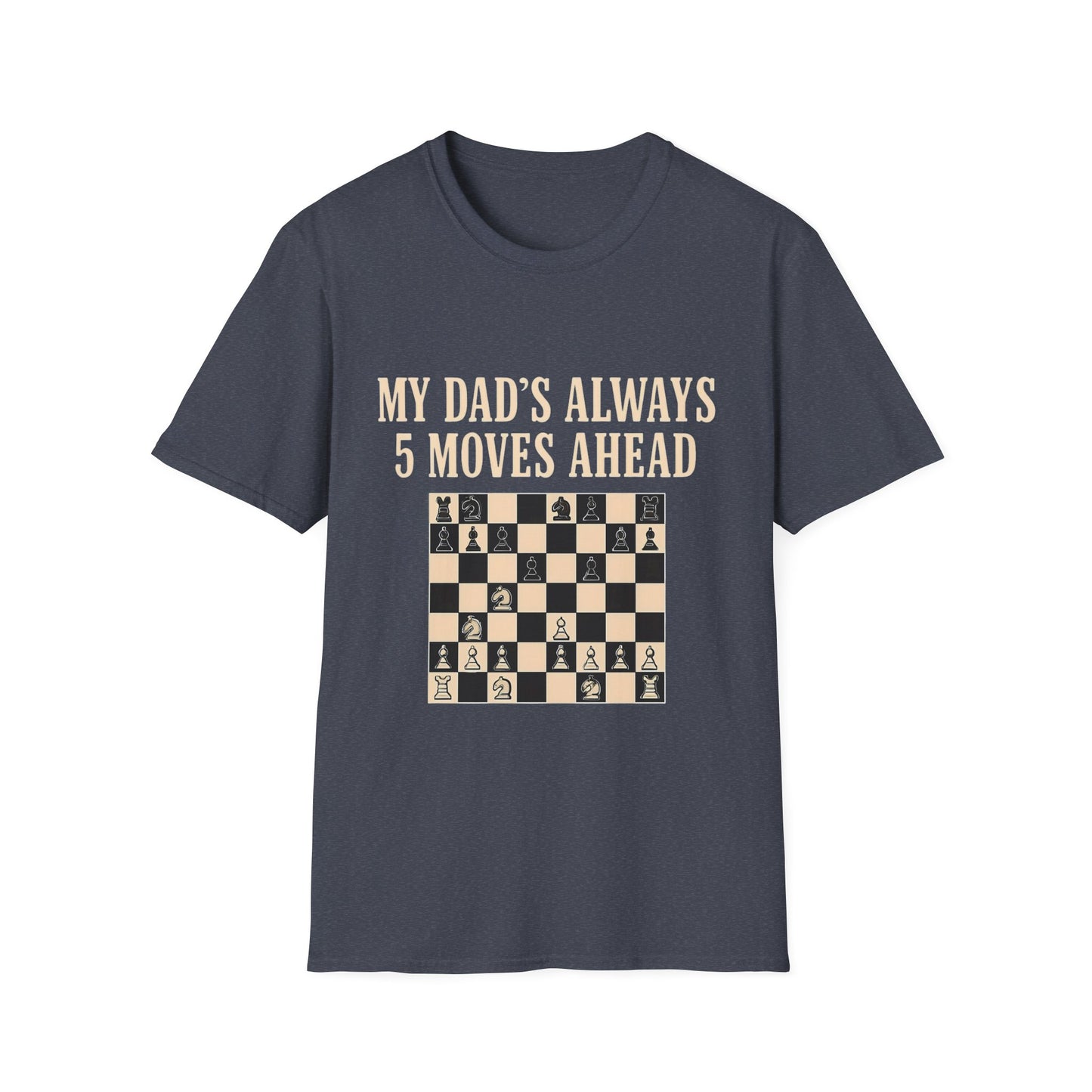 Dad's Chess Move T-Shirt, Unisex Softstyle Tee, Gift for Dad, Father's Day Shirt, Family Fun Apparel, Chess Lover Gift