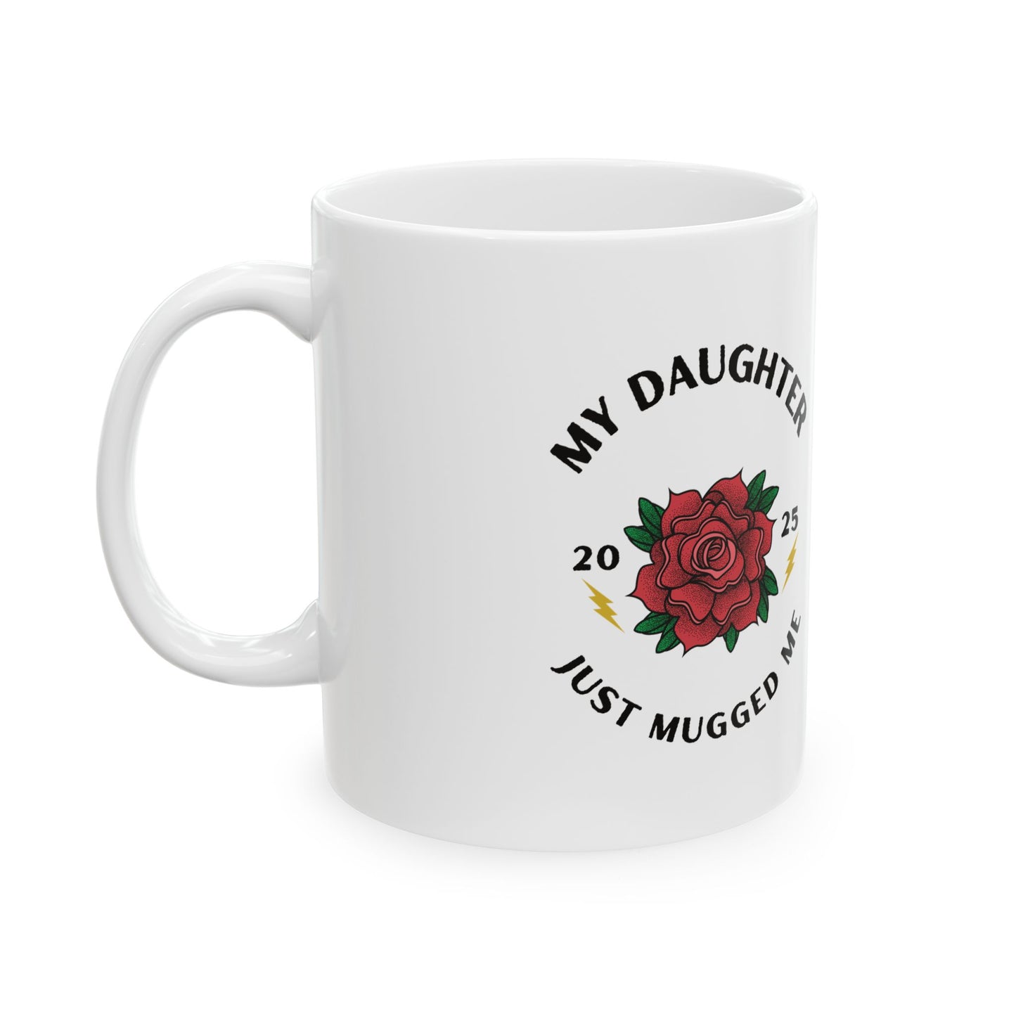 Sentimental Daughter Ceramic Mug - Personalized Gift for Birthdays, Coffee Lovers, Mother's Day, Floral Decor, Customizable
