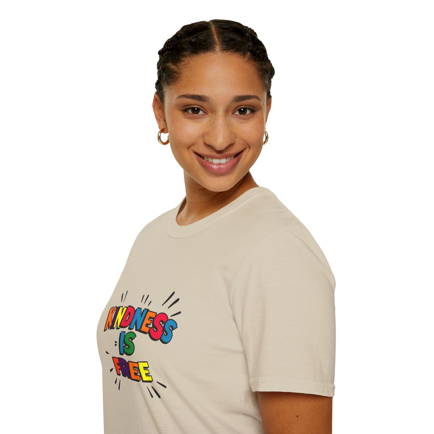 Kindness Is Free Unisex Softstyle T-Shirt | Inspirational Graphic Tee for Everyday Wear, Gifts, and Casual Outfits | Positive Vibes Apparel