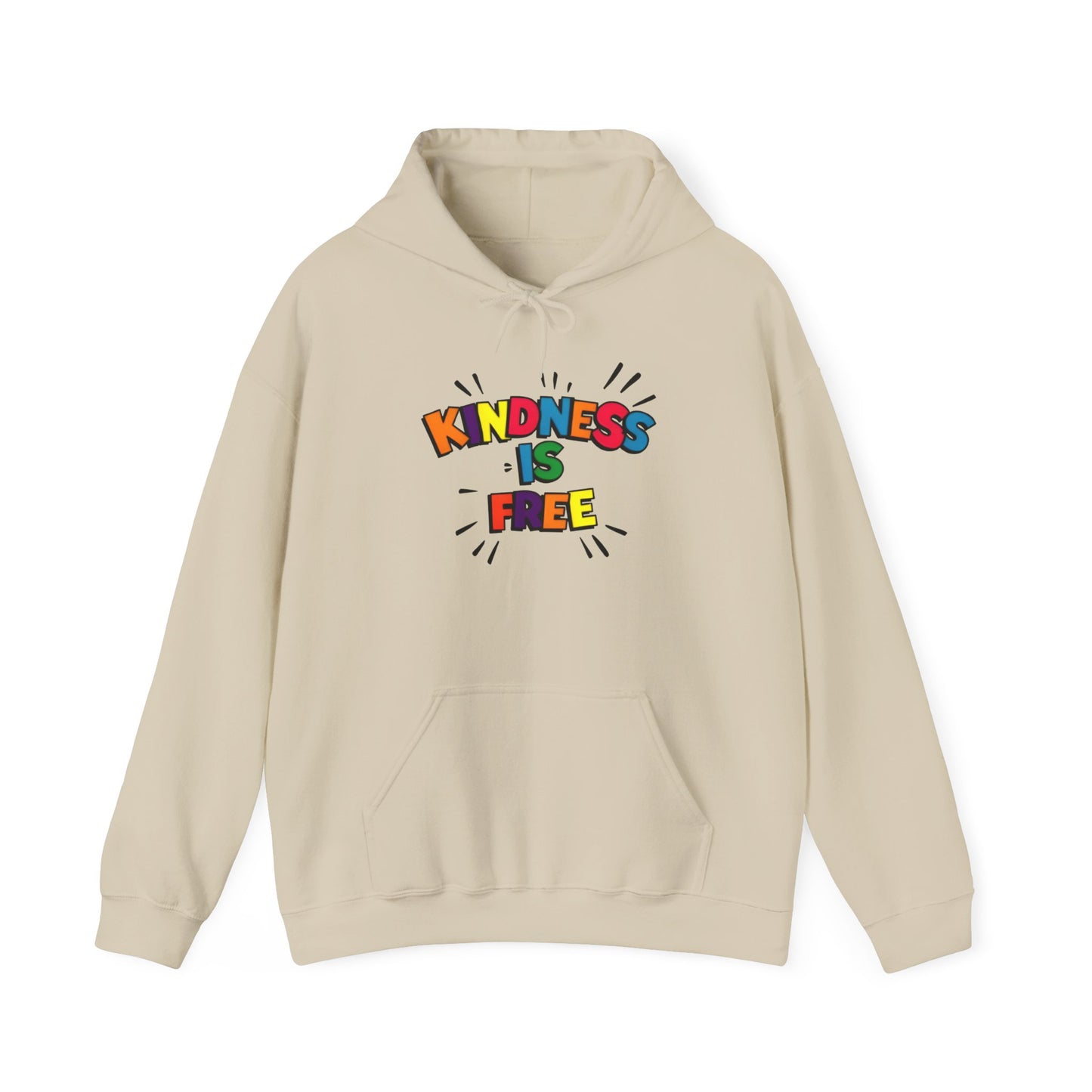 Kindness is Free Hoodie, Unisex Heavy Blend Sweatshirt, Gift for Friends, Inspirational Apparel, Cozy Everyday Wear