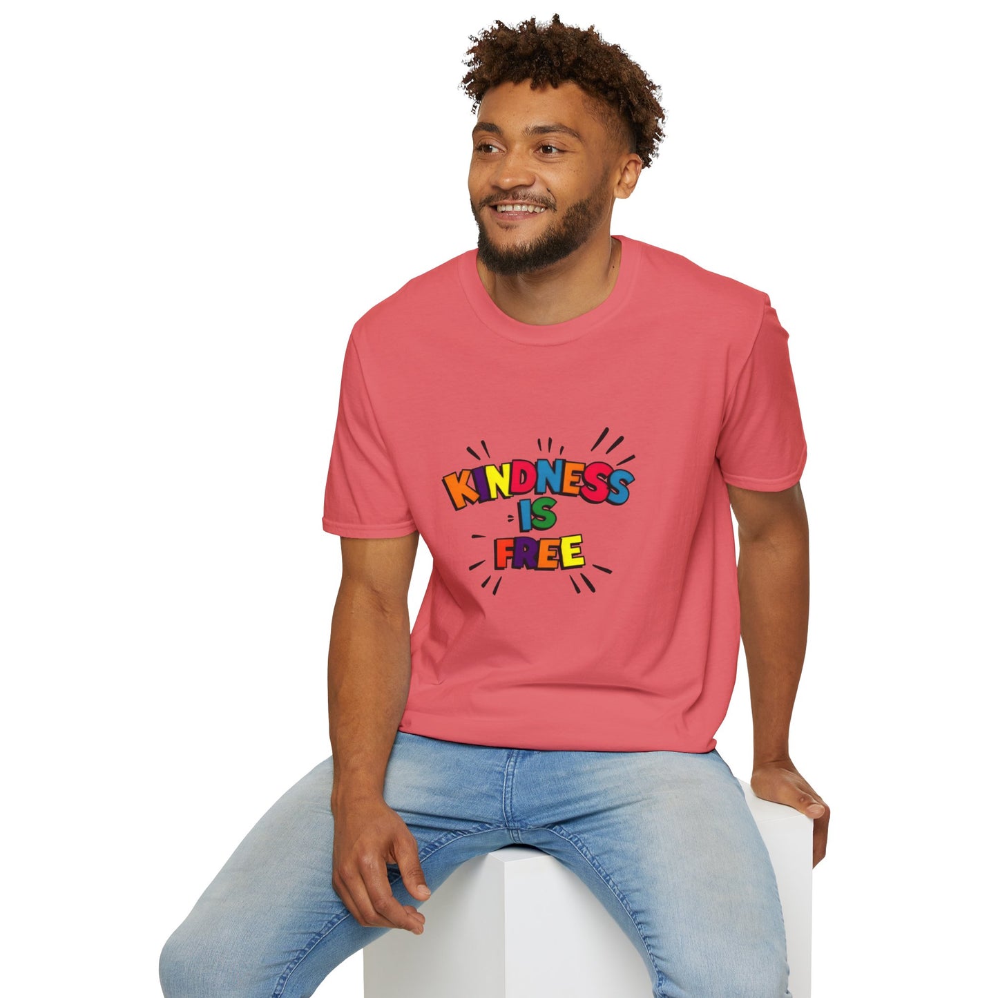 Kindness Is Free Unisex Softstyle T-Shirt | Inspirational Graphic Tee for Everyday Wear, Gifts, and Casual Outfits | Positive Vibes Apparel