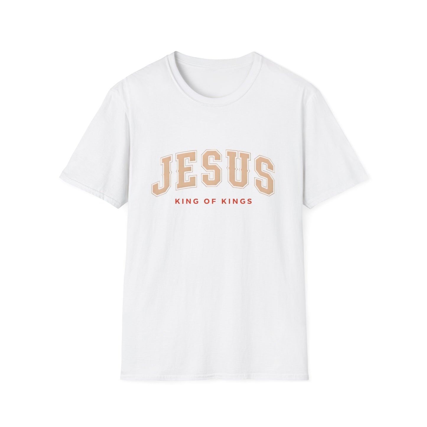 Faith-Inspired Unisex Softstyle T-Shirt - Jesus King of Kings, Christian Apparel, Gift for Believers, Biblical T-Shirt, Religious Fashion