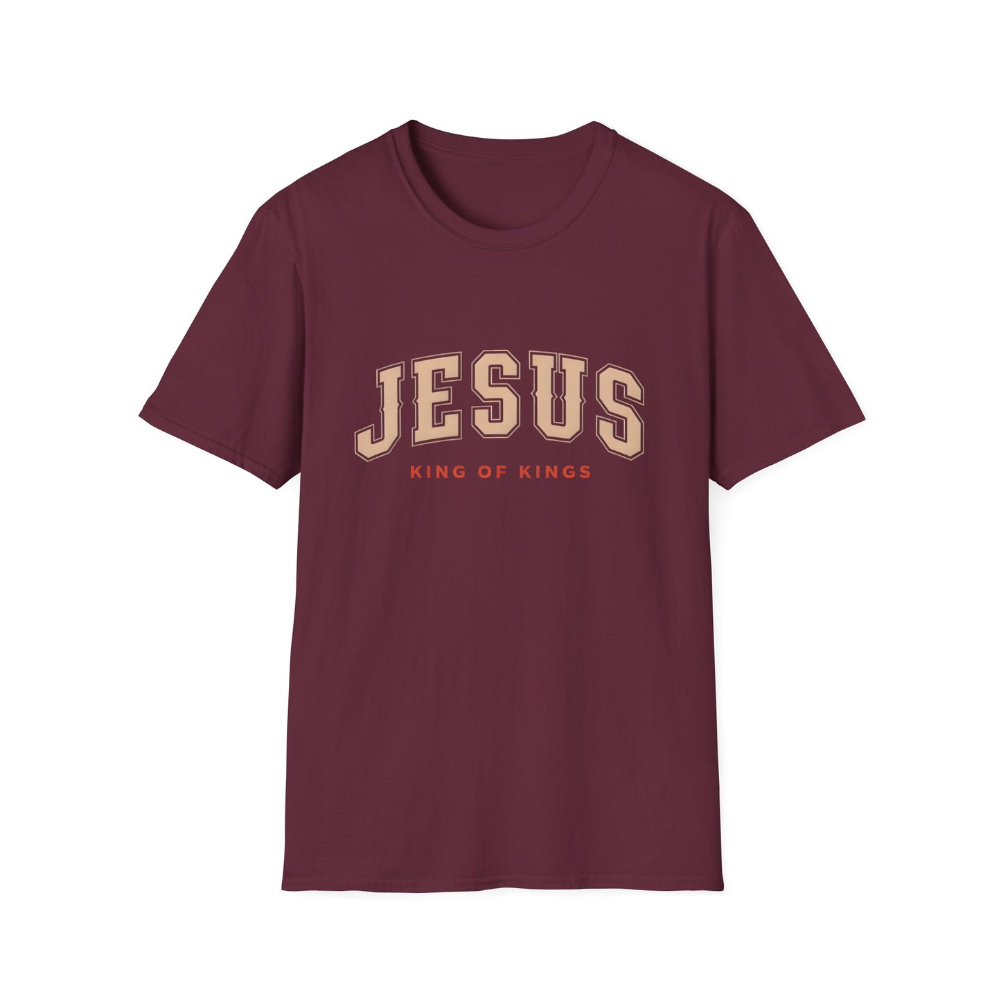 Faith-Inspired Unisex Softstyle T-Shirt - Jesus King of Kings, Christian Apparel, Gift for Believers, Biblical T-Shirt, Religious Fashion