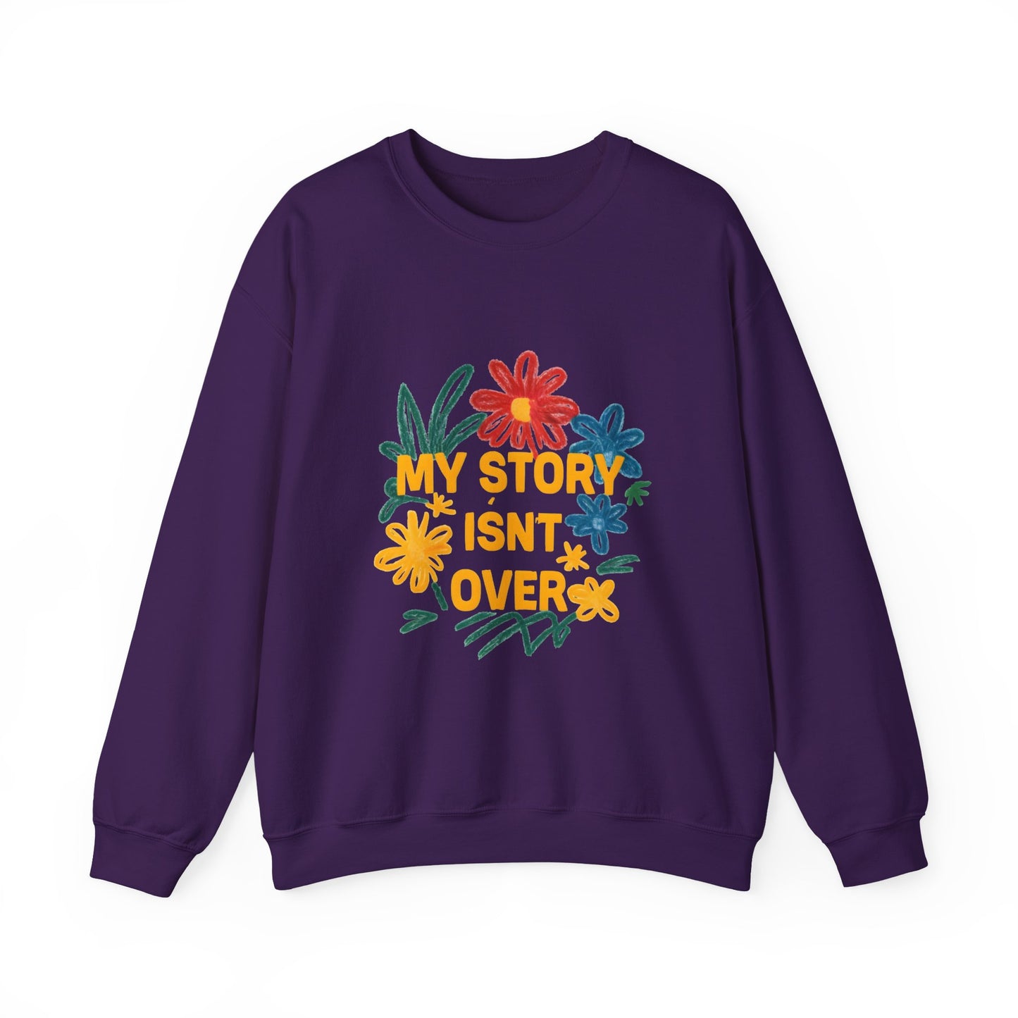Floral Motivational Crewneck Sweatshirt, Cozy Unisex Sweatshirt, Inspirational Gift, Spring Fashion, Self-Care Apparel