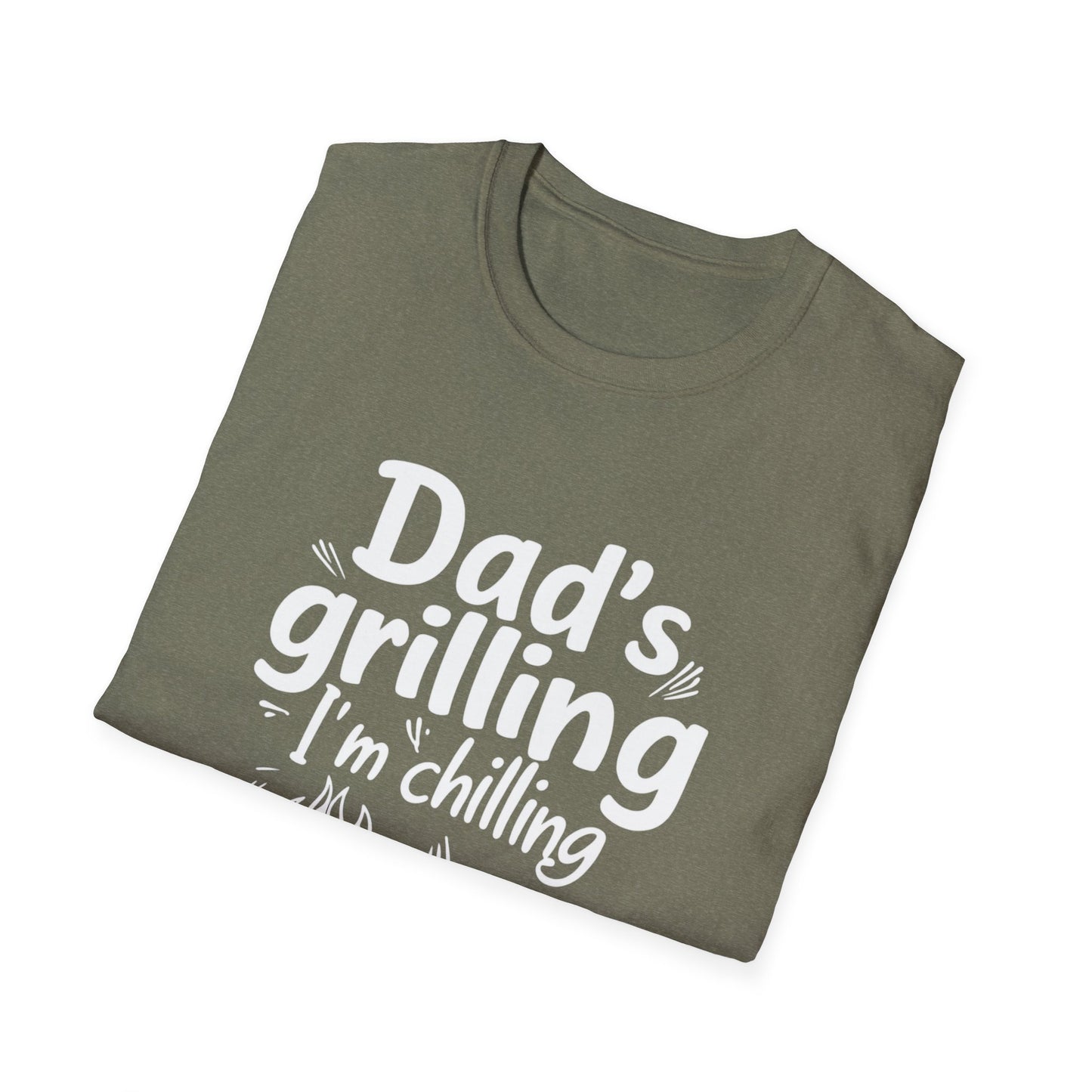 Dad’s Grilling, I’m Chilling Unisex T-Shirt, Gift for BBQ Lovers, Funny Summer Tee, Father's Day, Family Gatherings, Casual Wear