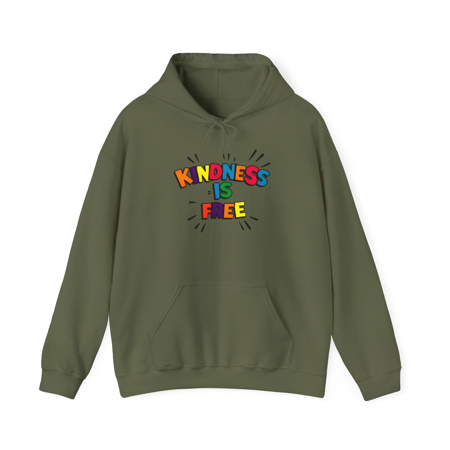 Kindness is Free Hoodie, Unisex Heavy Blend Sweatshirt, Gift for Friends, Inspirational Apparel, Cozy Everyday Wear