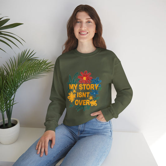 Floral Motivational Crewneck Sweatshirt, Cozy Unisex Sweatshirt, Inspirational Gift, Spring Fashion, Self-Care Apparel