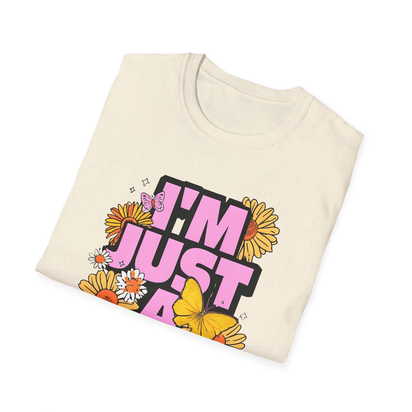 “I'm Just a Girl” Floral Unisex Softstyle T-Shirt – Expressive, Comfortable & Stylish