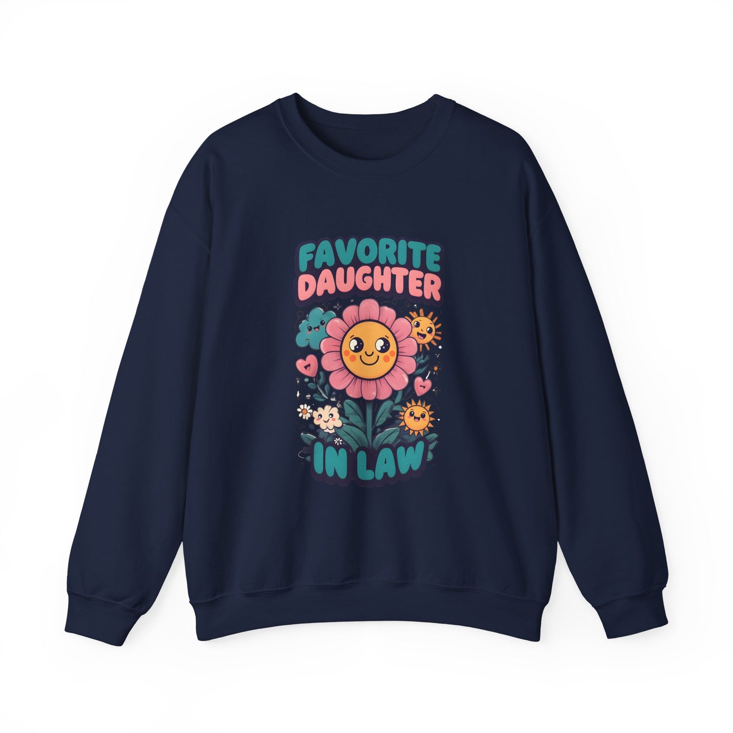 Favorite Daughter in Law Sweatshirt, Gift for Daughter in Law, Floral Crewneck, Cozy Sweatshirt, Birthday Gift, Mother’s Day Gift