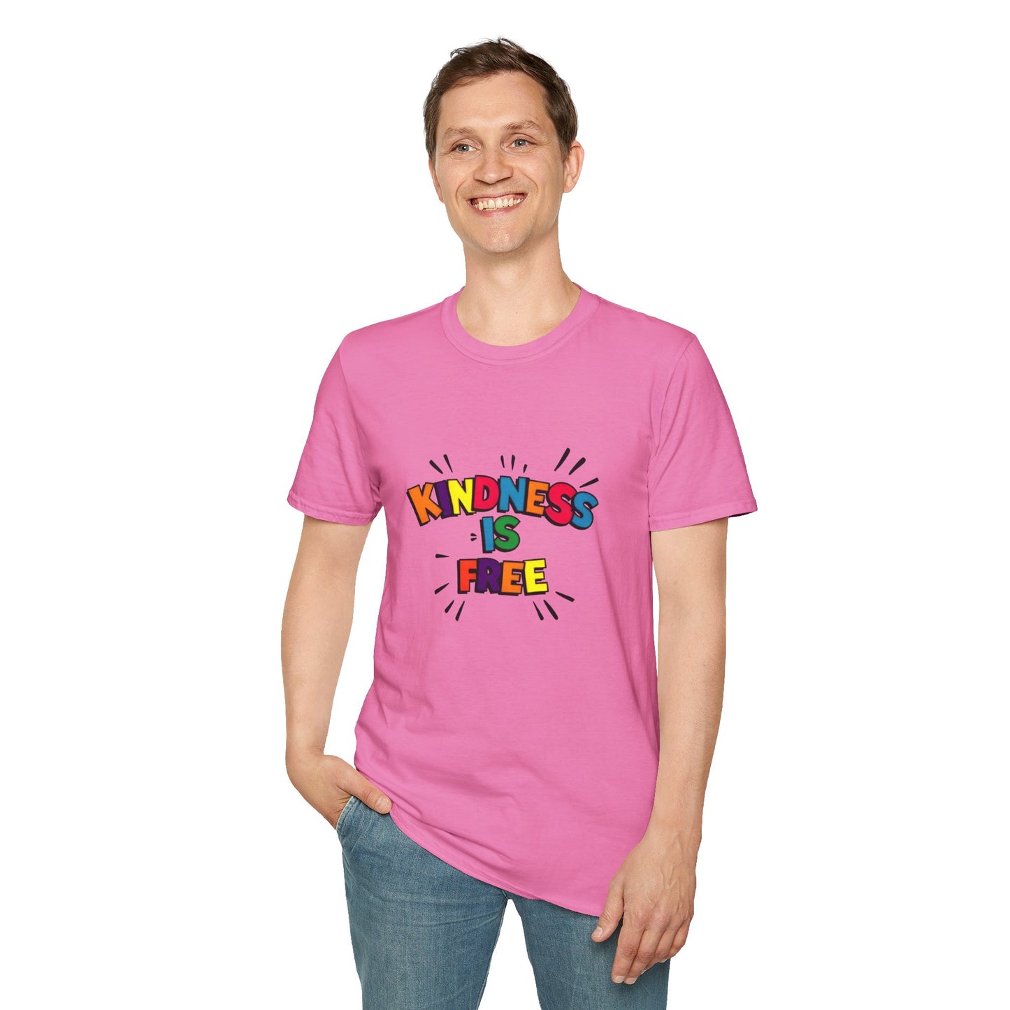 Kindness Is Free Unisex Softstyle T-Shirt | Inspirational Graphic Tee for Everyday Wear, Gifts, and Casual Outfits | Positive Vibes Apparel
