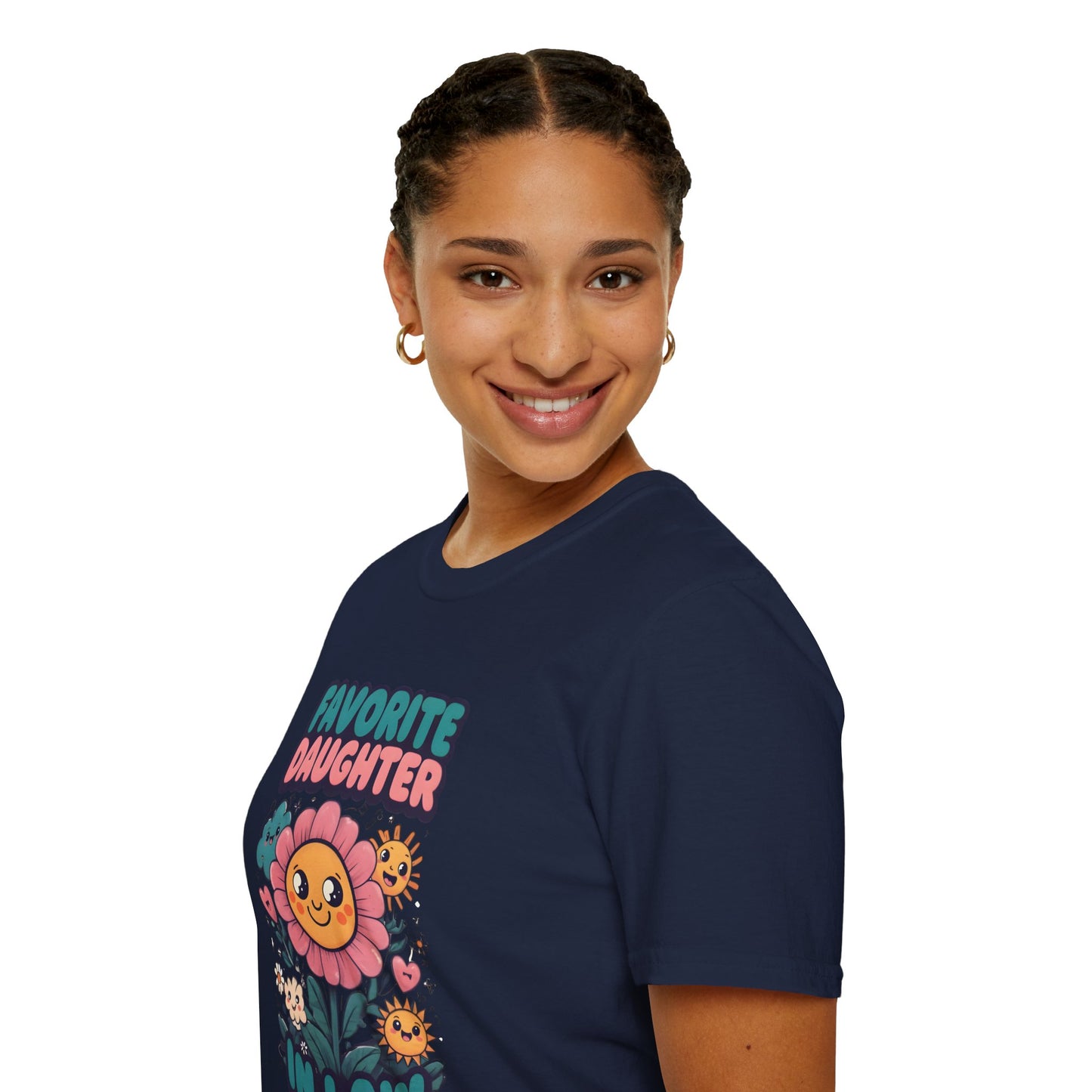 Favorite Daughter in Law Flower T-Shirt, Unisex Graphic Tee, Mother's Day Gift, Family Reunion Shirt, Cute Casual Wear, Spring Fashion