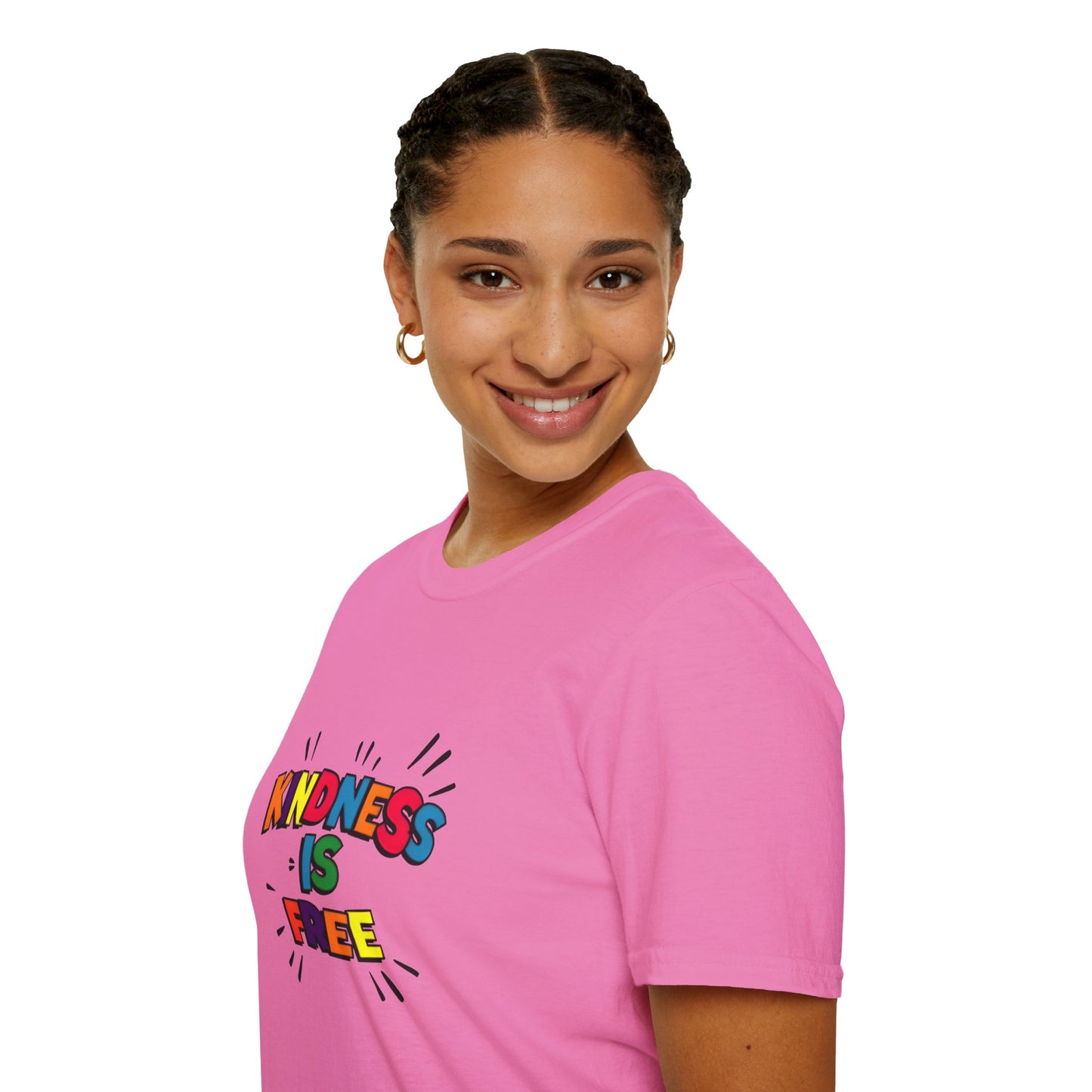 Kindness Is Free Unisex Softstyle T-Shirt | Inspirational Graphic Tee for Everyday Wear, Gifts, and Casual Outfits | Positive Vibes Apparel